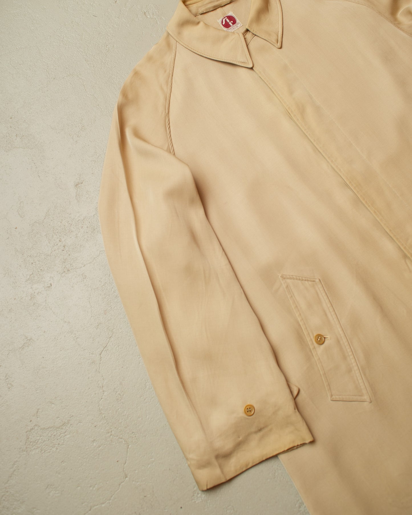 1940s/50s Italian Gabardine Car Coat beige - L