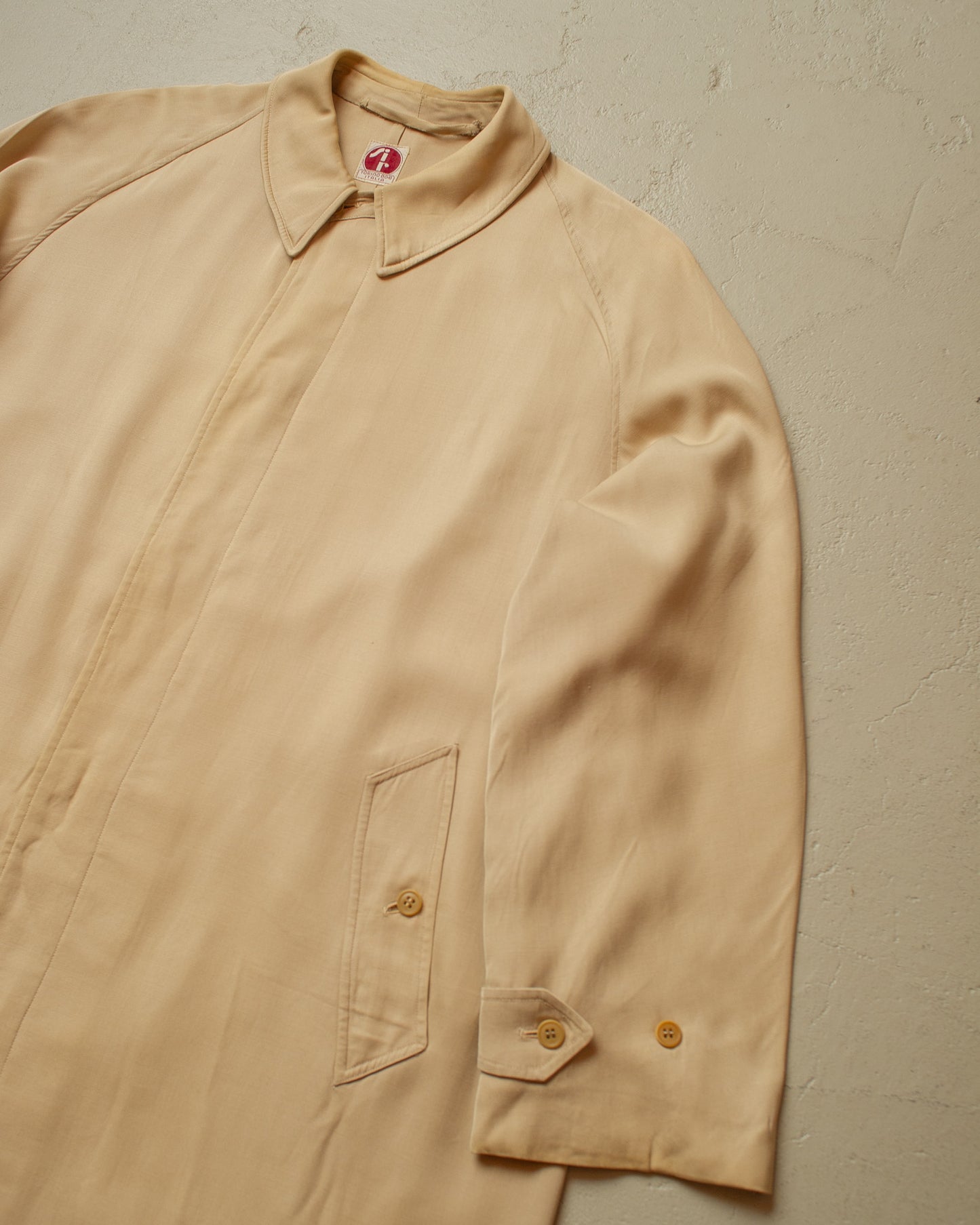 1940s/50s Italian Gabardine Car Coat beige - L