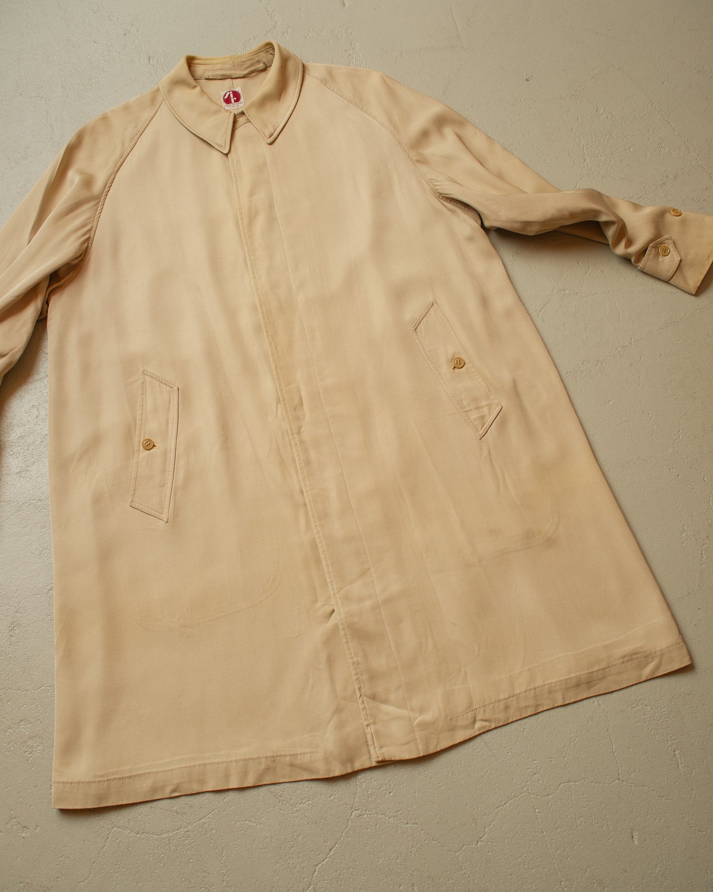 1940s/50s Italian Gabardine Car Coat beige - L