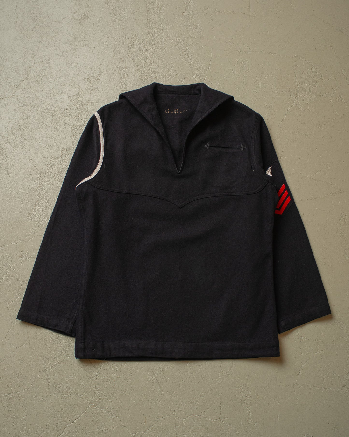 1940s WW2 US Navy Wool Pullover black - S