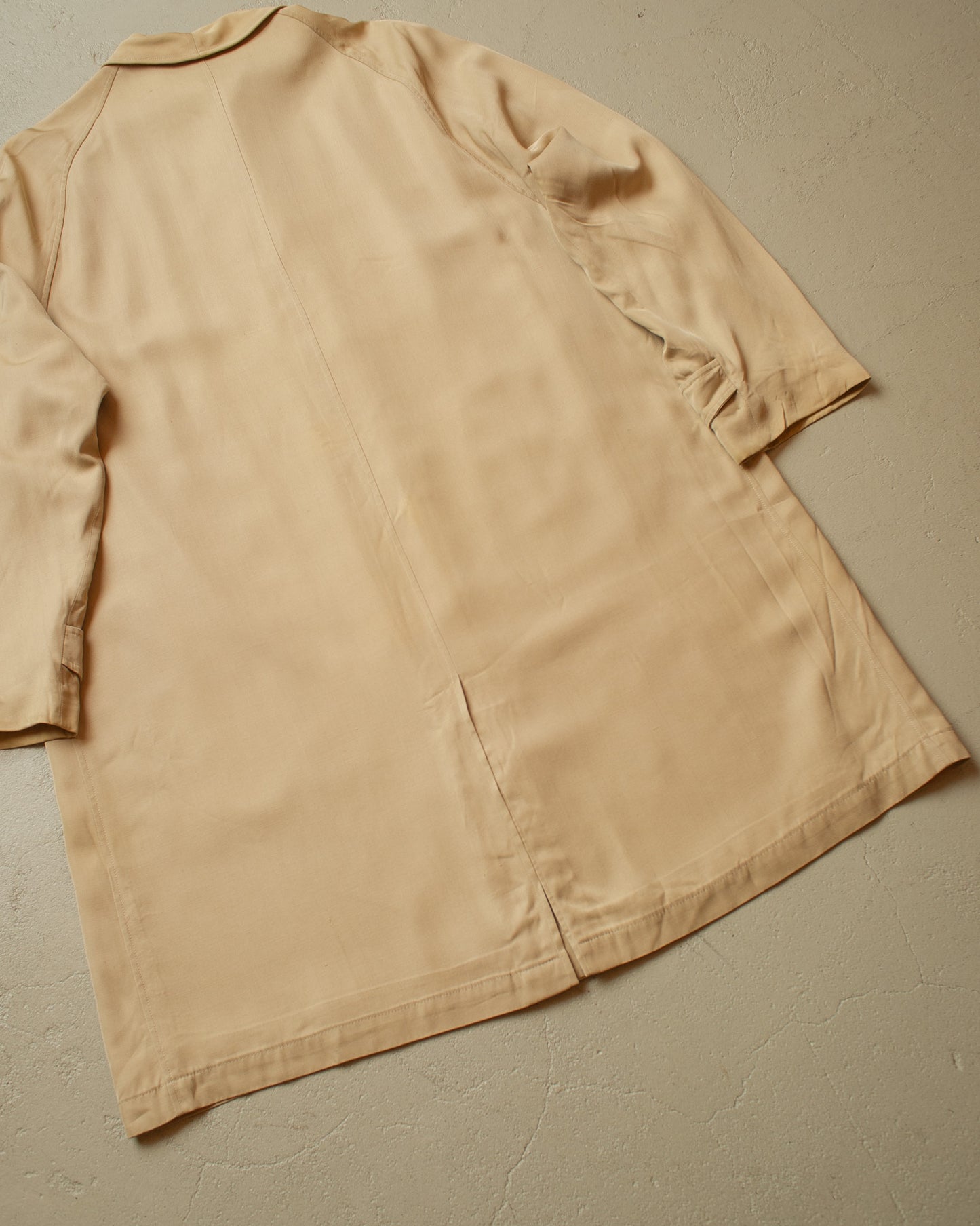 1940s/50s Italian Gabardine Car Coat beige - L