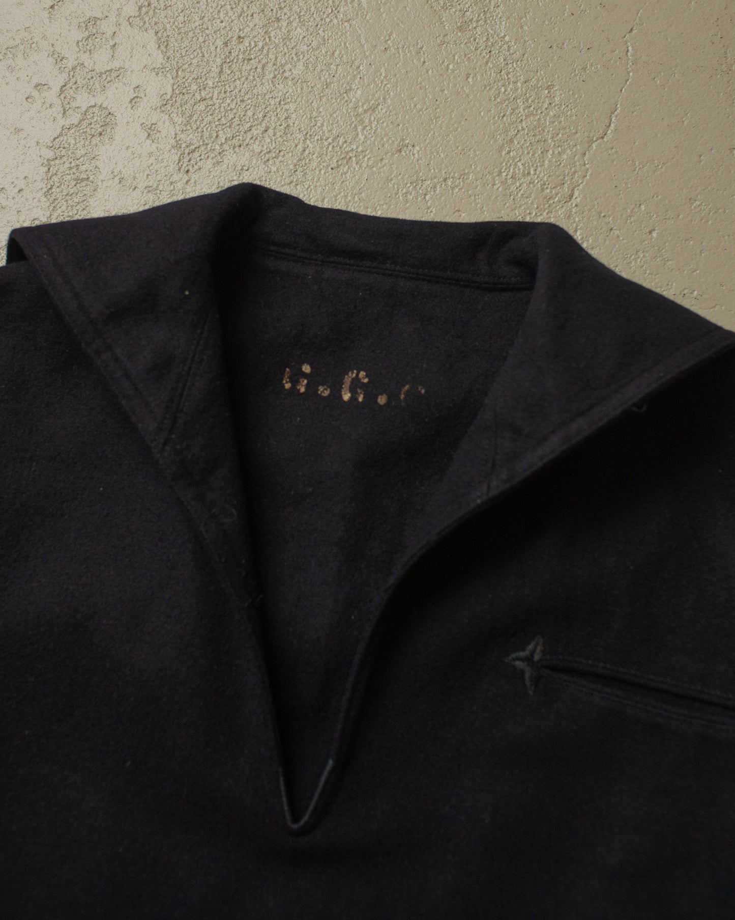 1940s WW2 US Navy Wool Pullover black - S