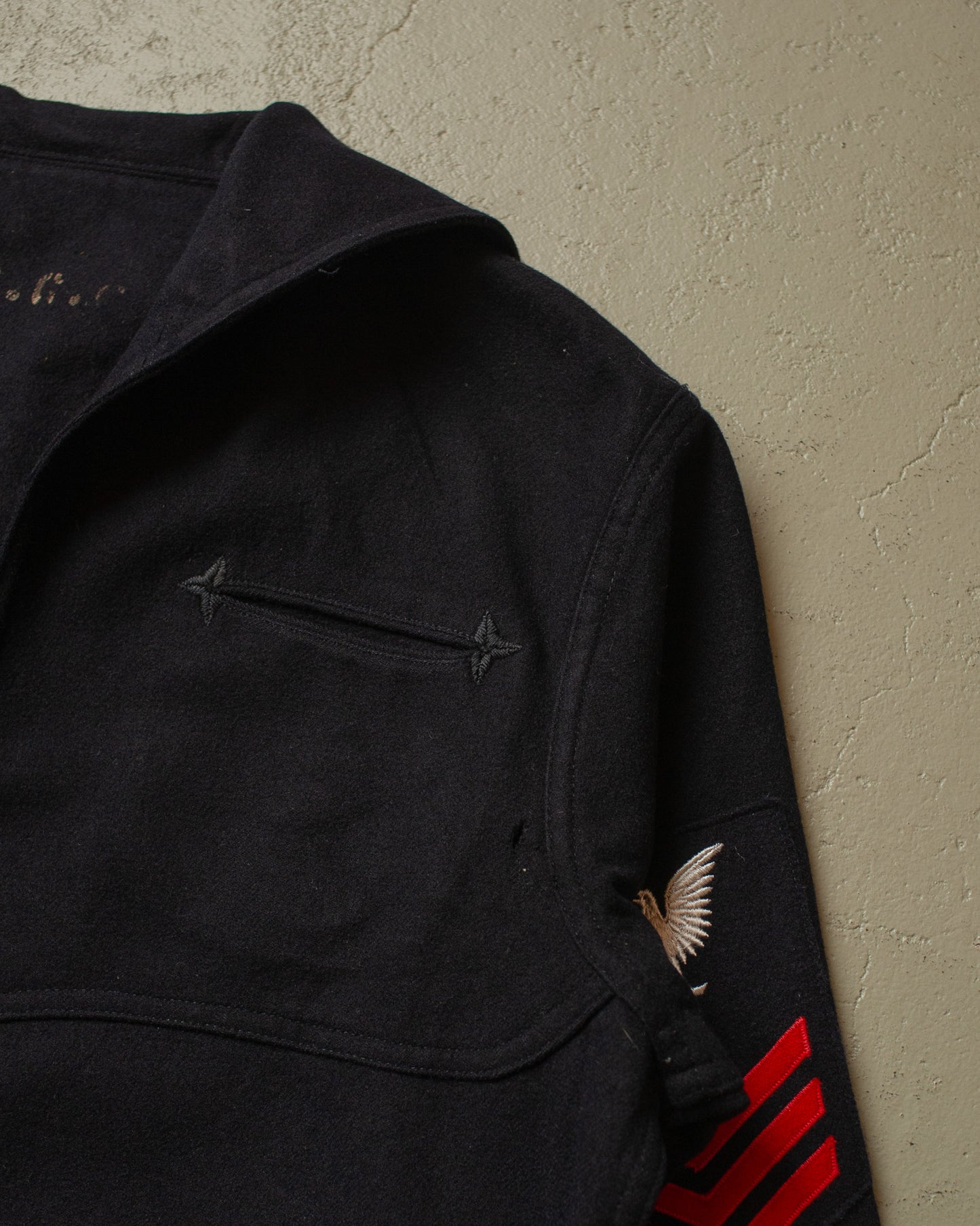 1940s WW2 US Navy Wool Pullover black - S