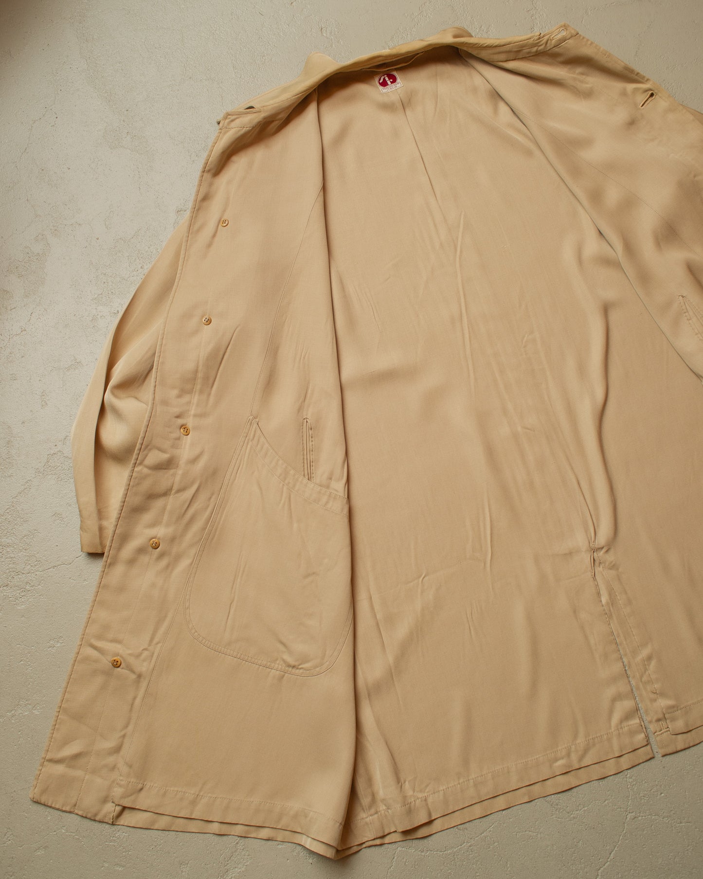 1940s/50s Italian Gabardine Car Coat beige - L
