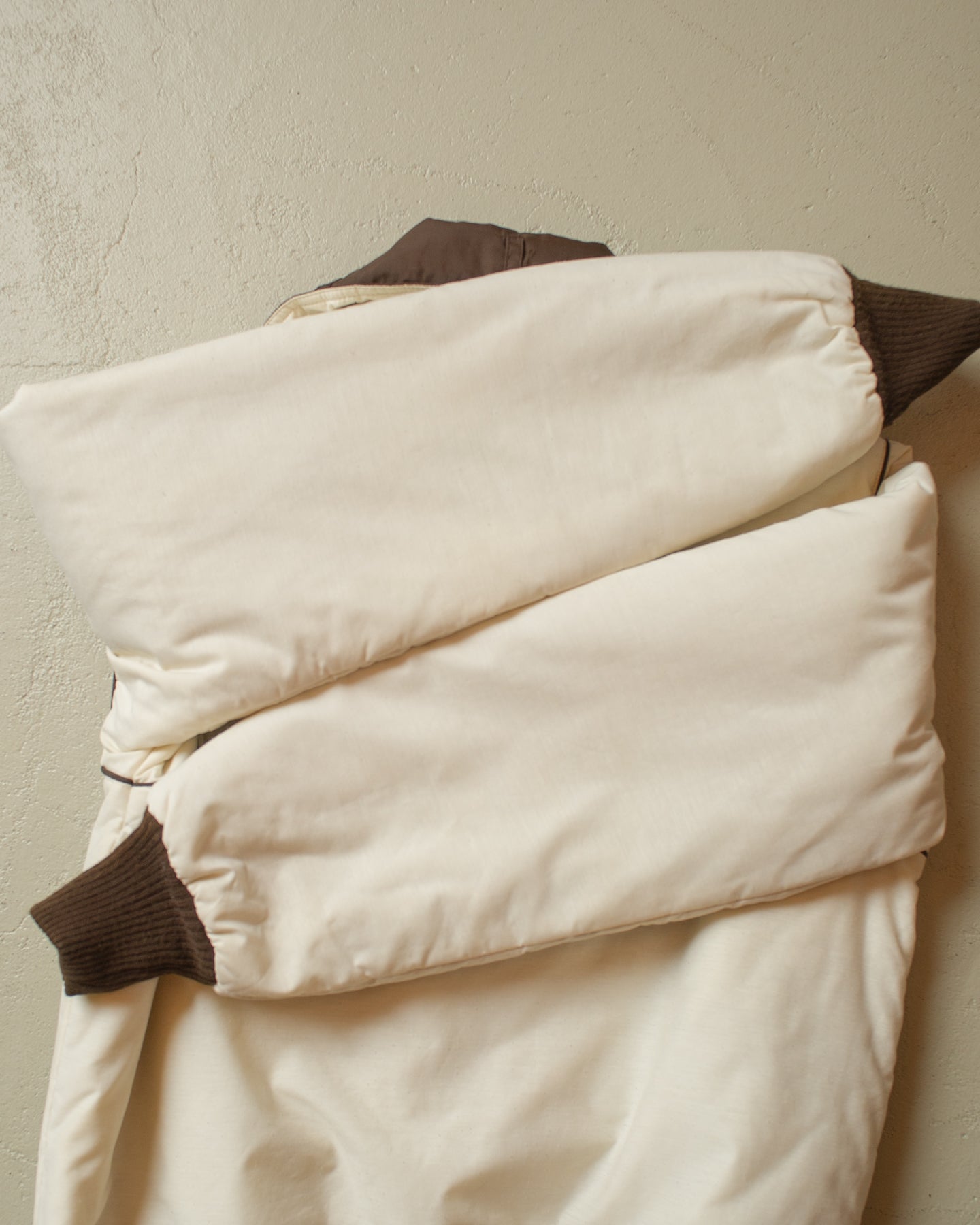 1980s Two Tone Opel Bomber Jacket white/brown - M