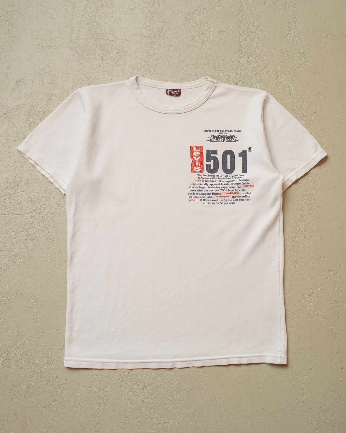 2000s Levi´s 501 Bootleg? T-shirt white - S/M