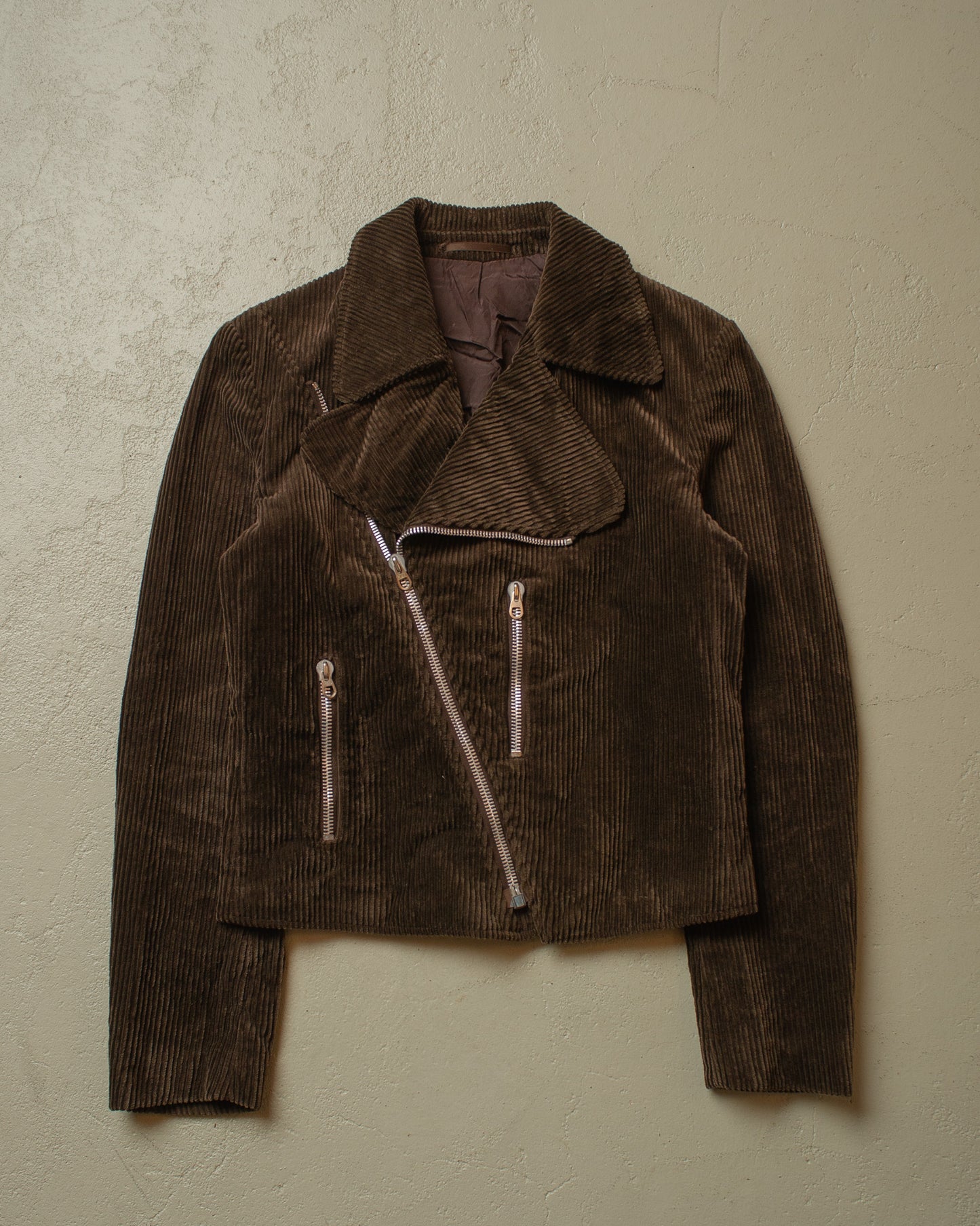1960s/70s Kompass Corduory Biker Jacket brown - S/M