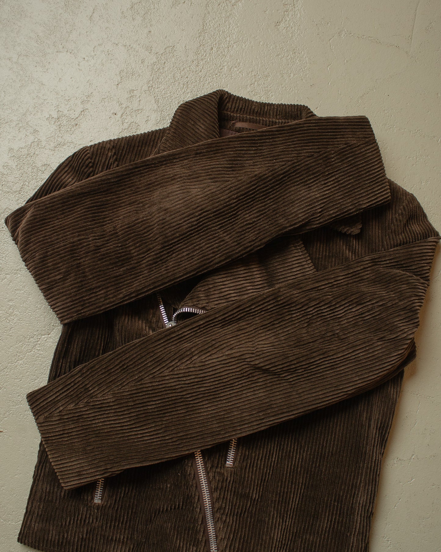 1960s/70s Kompass Corduory Biker Jacket brown - S/M