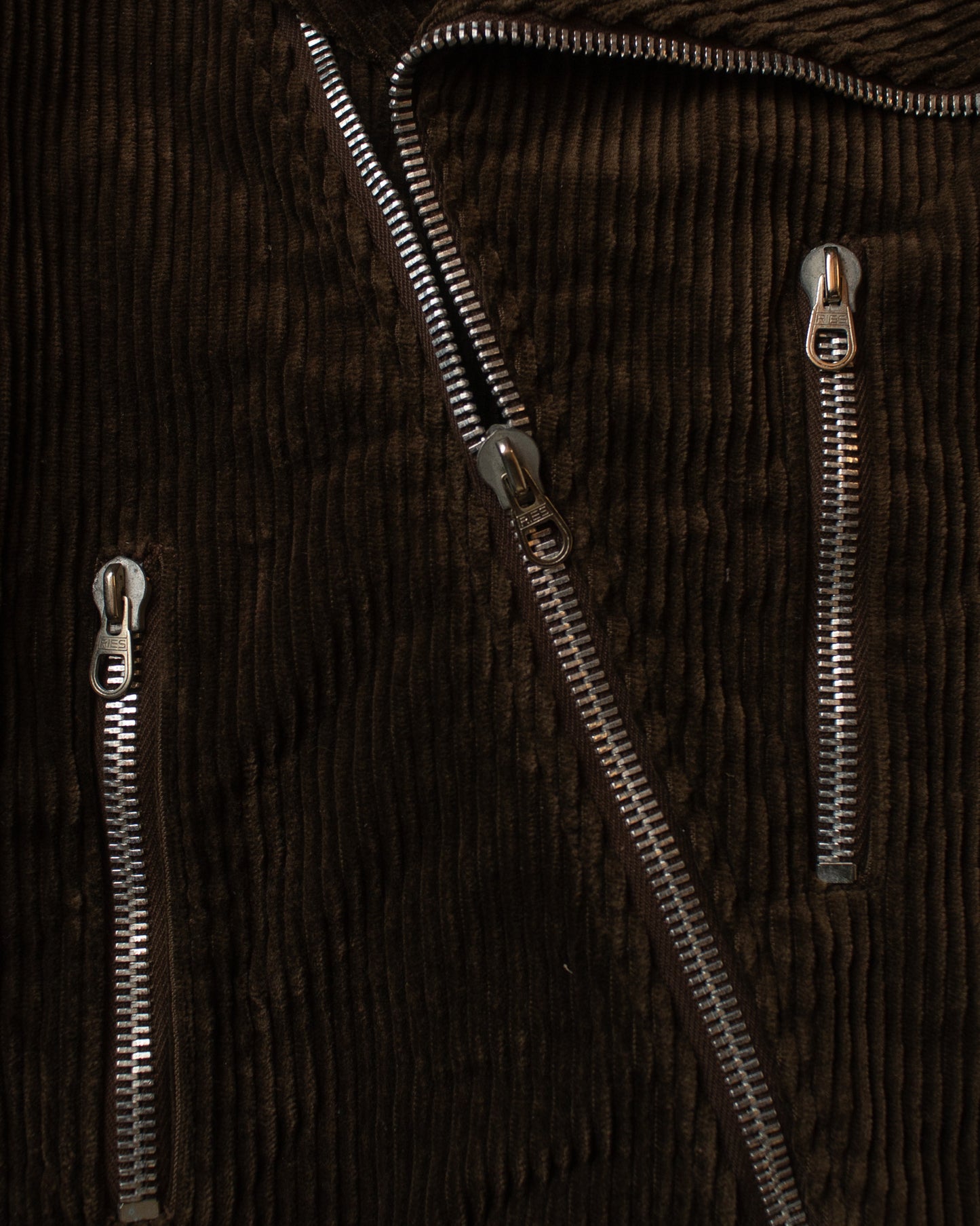 1960s/70s Kompass Corduory Biker Jacket brown - S/M