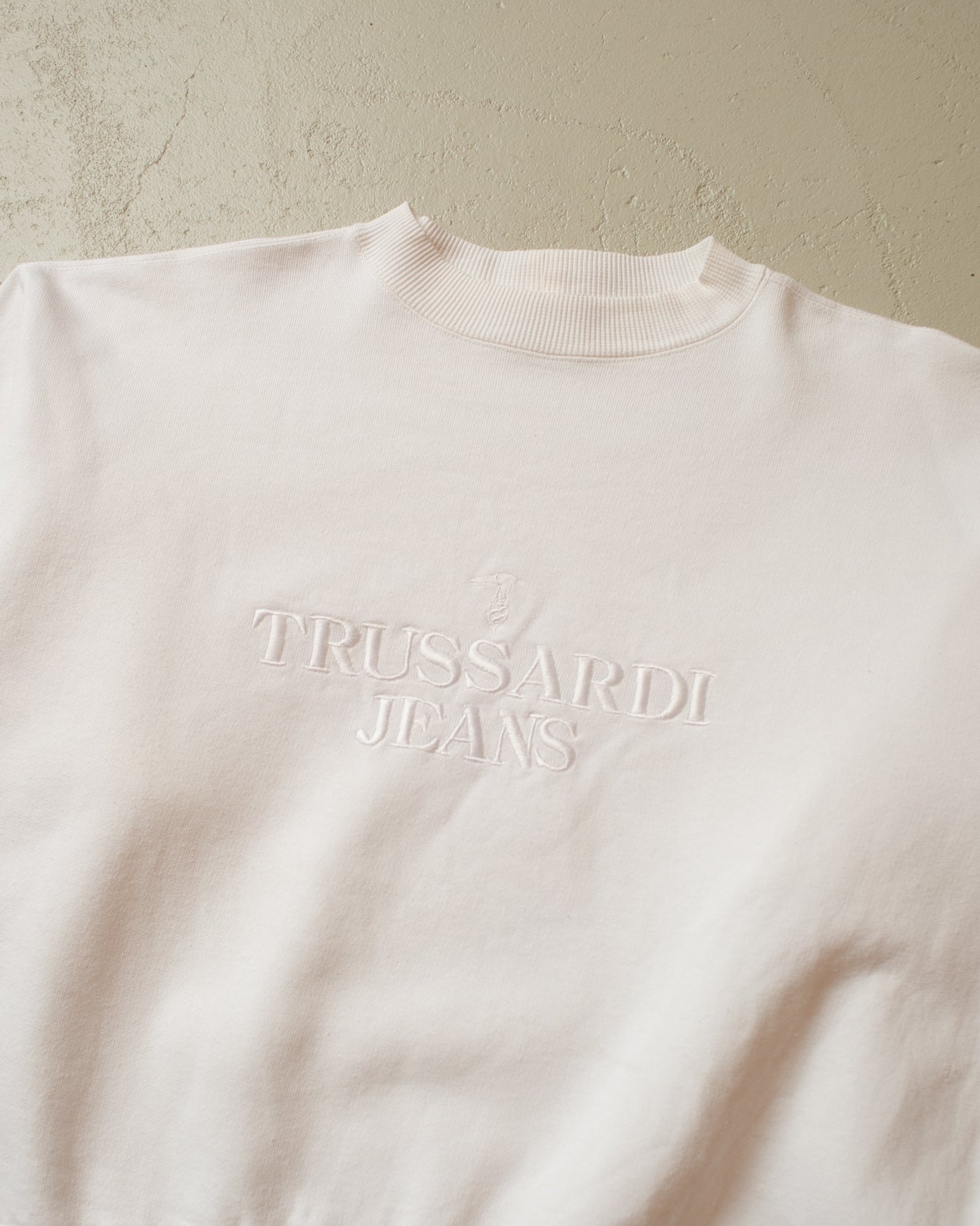90s Trussardi Jeans Sweatshirt white - S/M