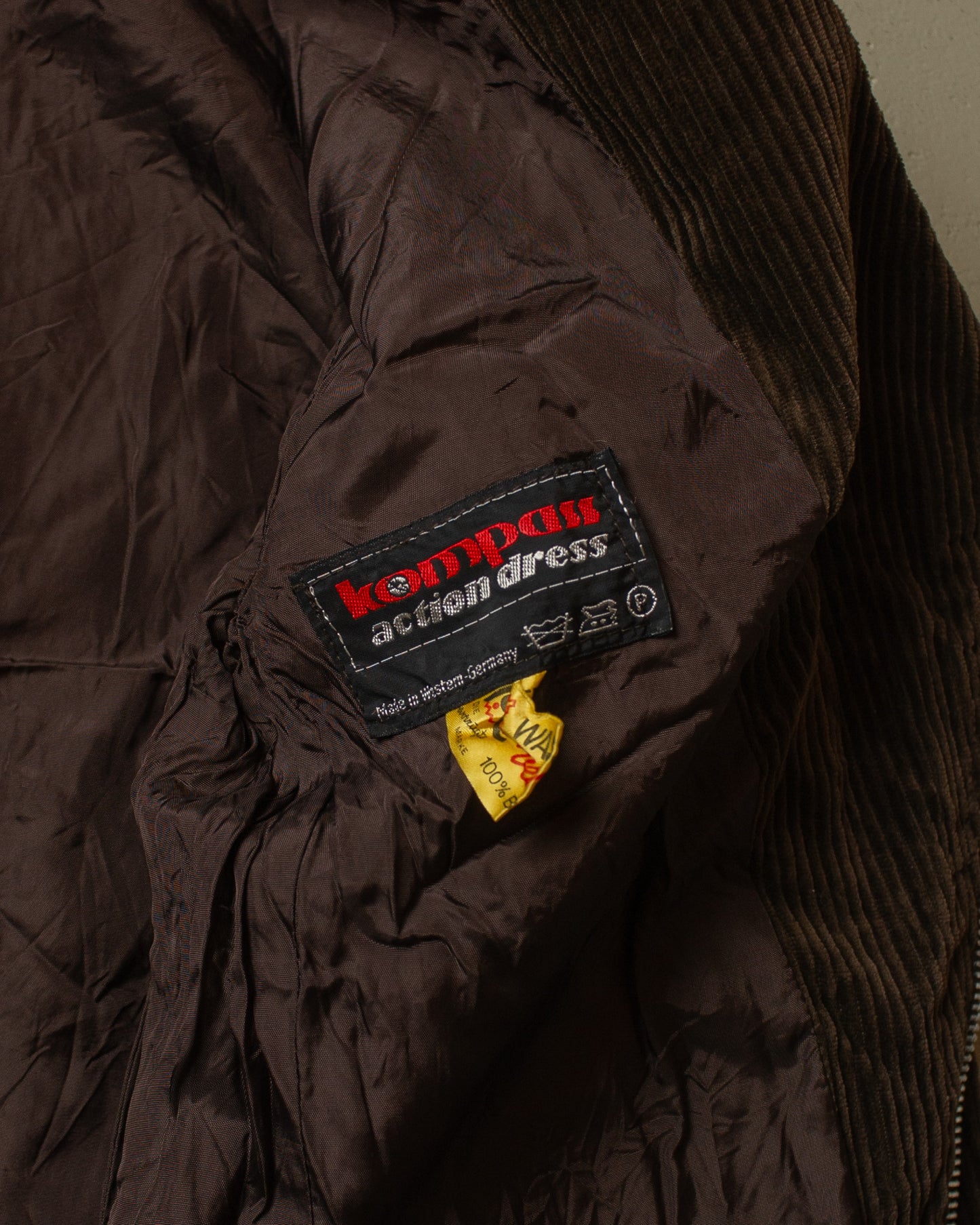 1960s/70s Kompass Corduory Biker Jacket brown - S/M