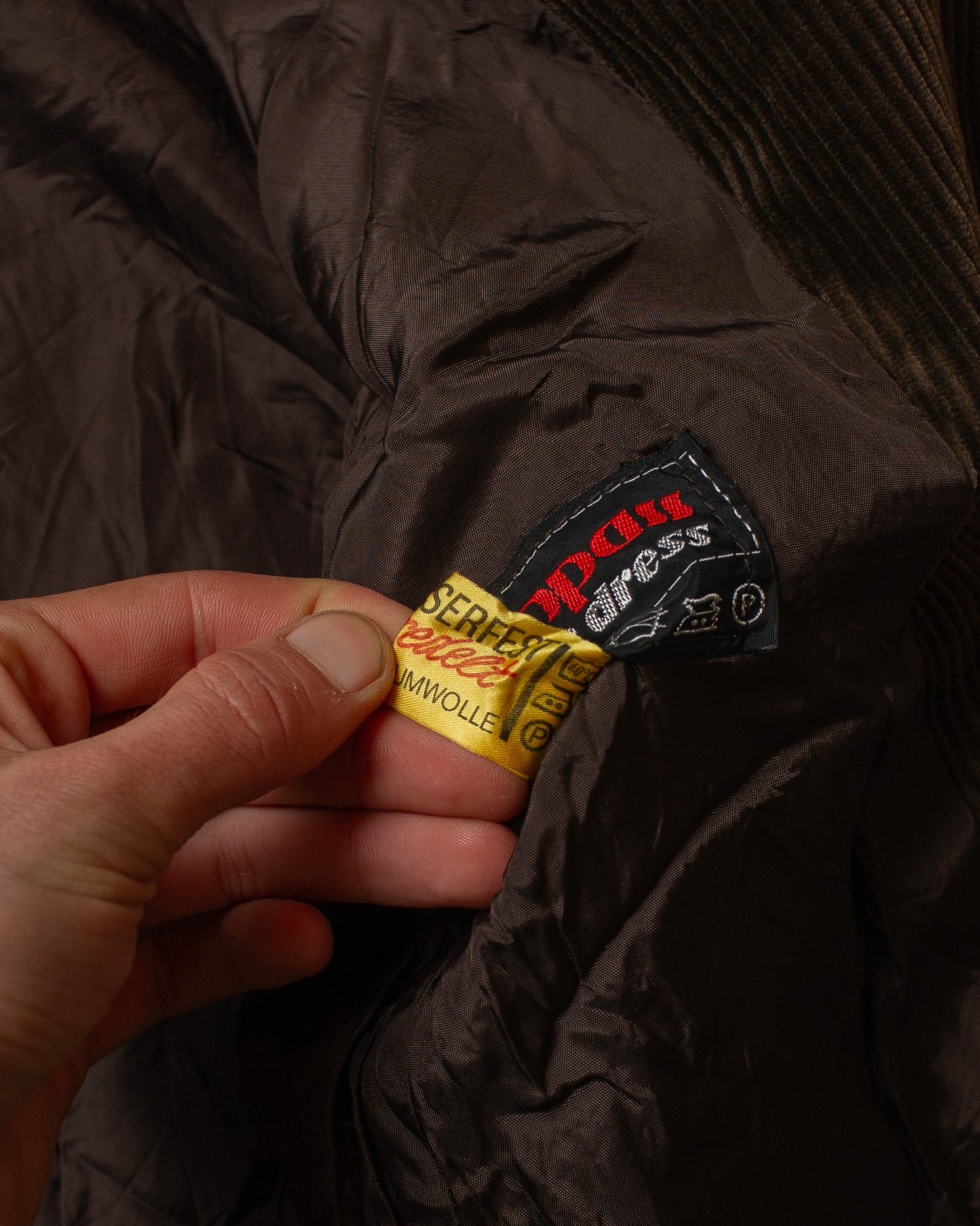 1960s/70s Kompass Corduory Biker Jacket brown - S/M