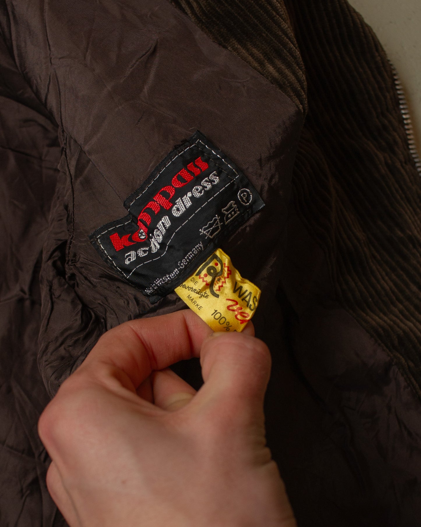 1960s/70s Kompass Corduory Biker Jacket brown - S/M