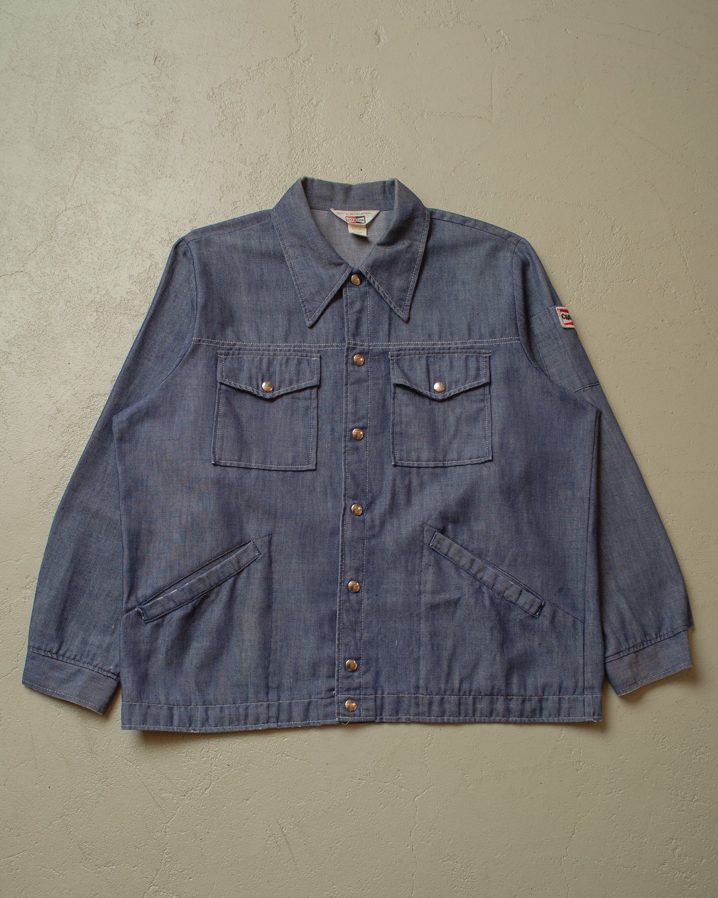1970s Champion Mechanic Denim Jacket blue - XL/XXL