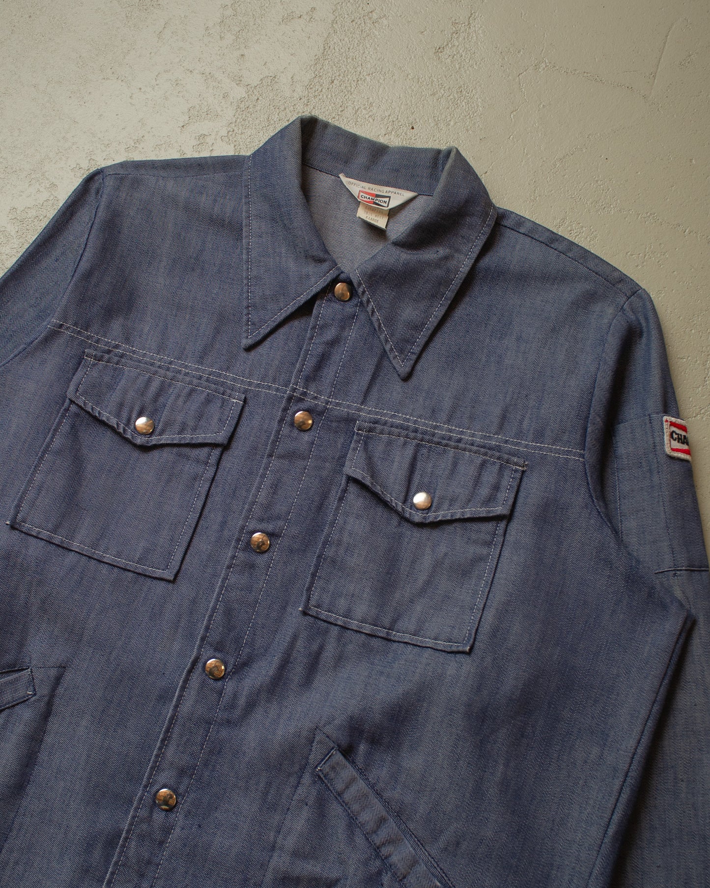 1970s Champion Mechanic Denim Jacket blue - XL/XXL