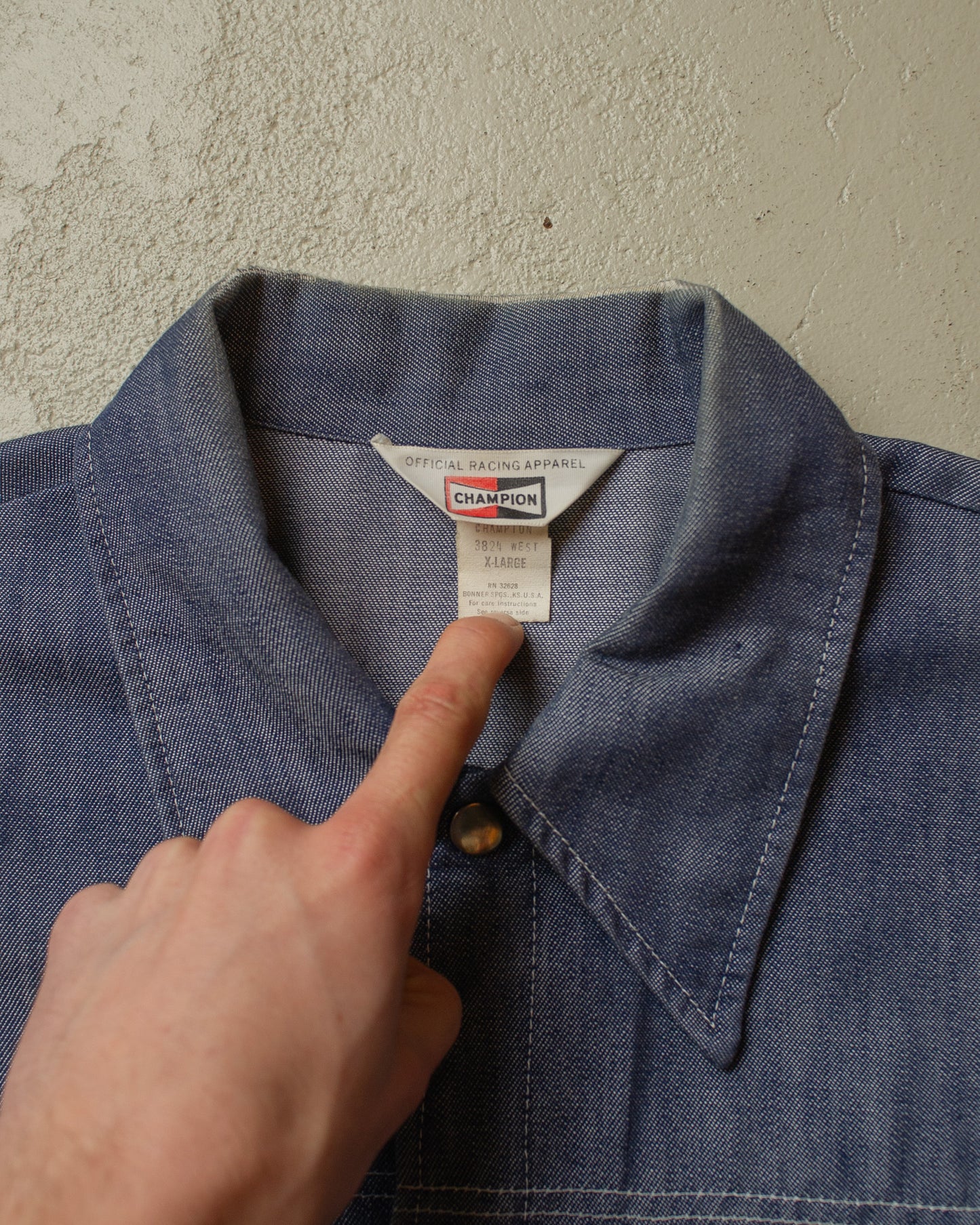 1970s Champion Mechanic Denim Jacket blue - XL/XXL