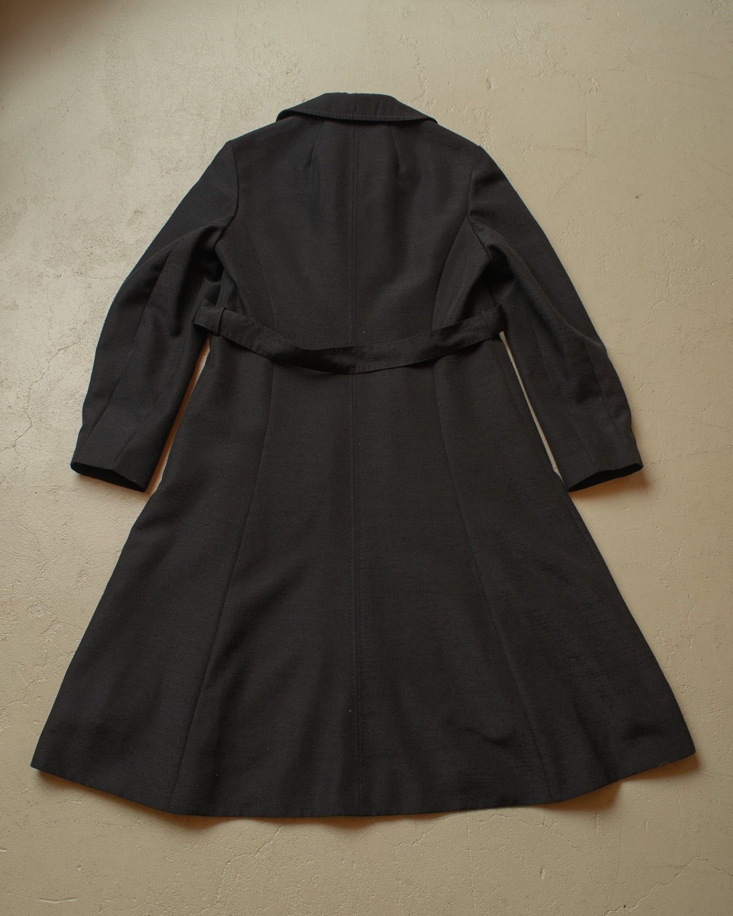 1970s Womens Trenchcoat black - M