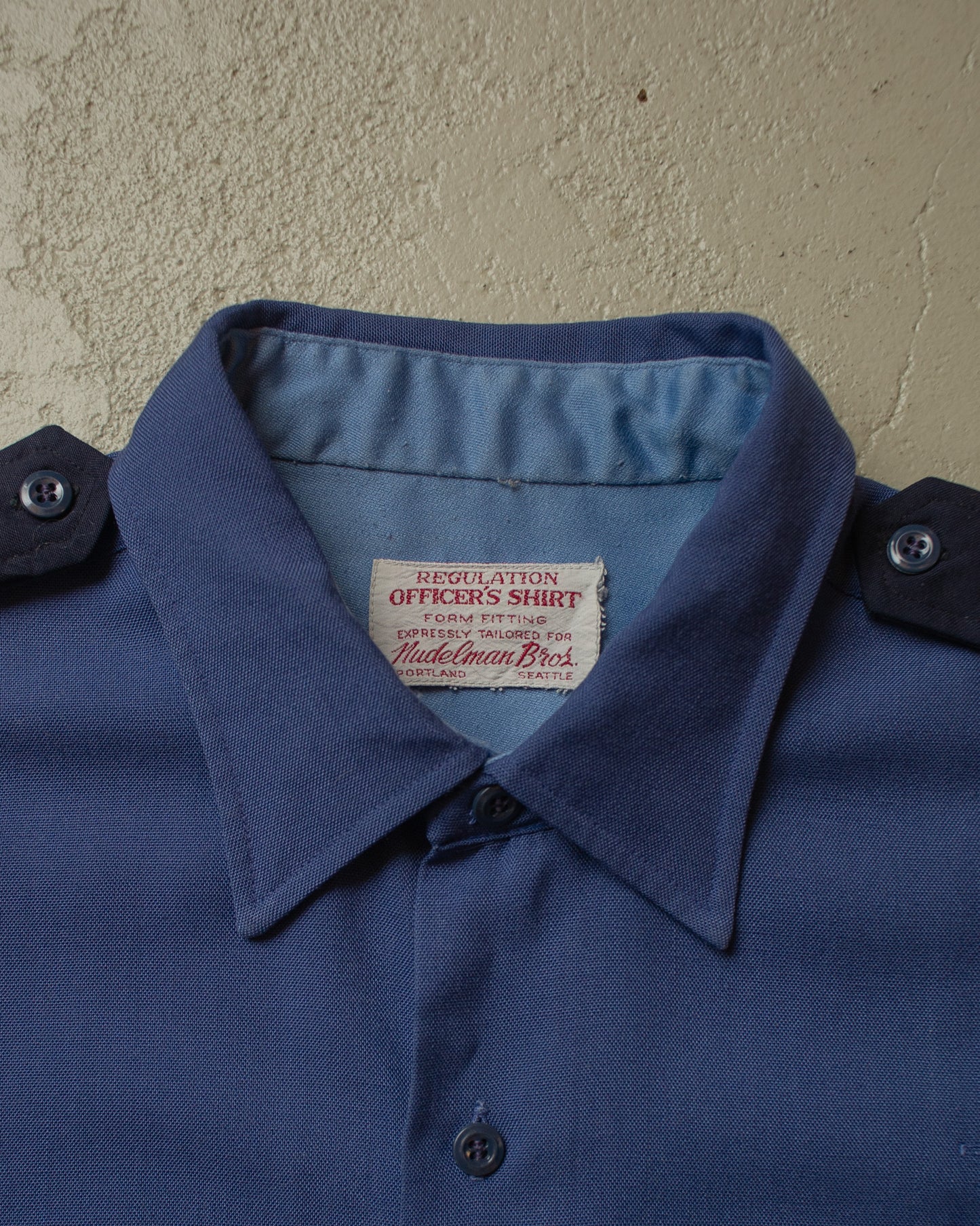 1970s Vancouver Police Department Work Shirt blue - XL/XXL