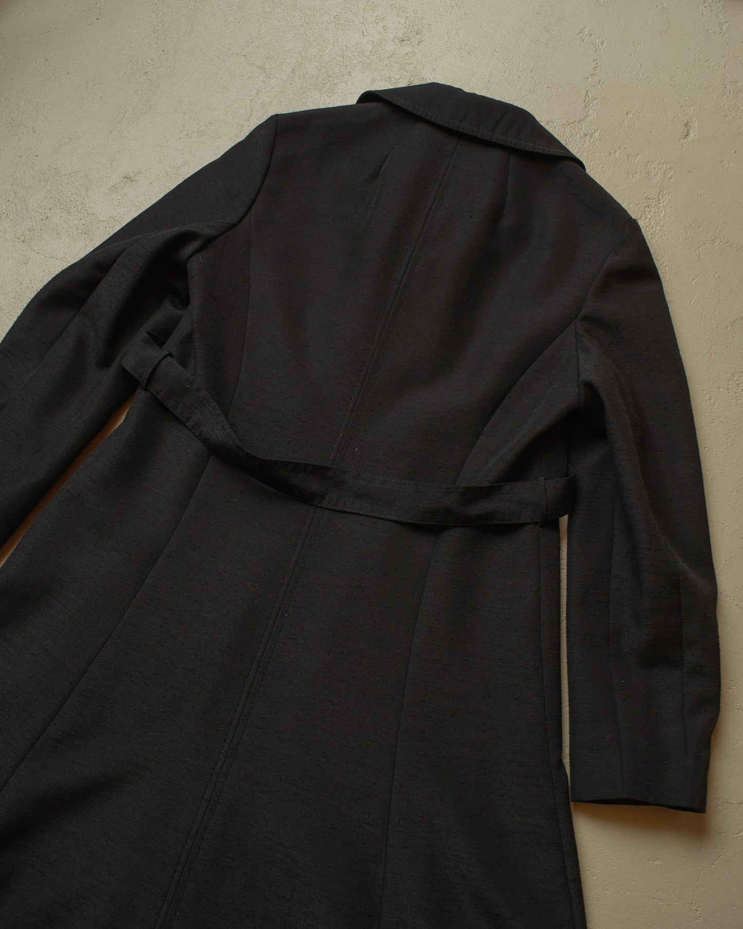 1970s Womens Trenchcoat black - M