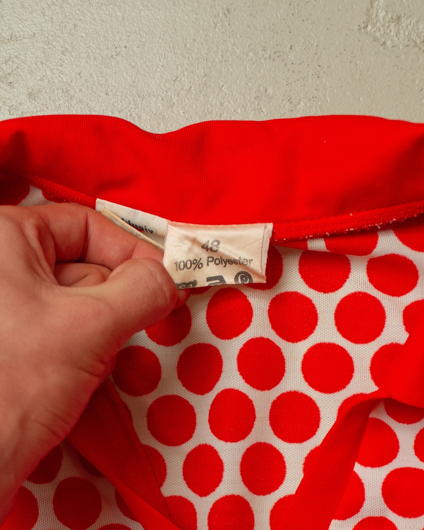 1960s German Kaufhof Polka Dot Set red - L/XL