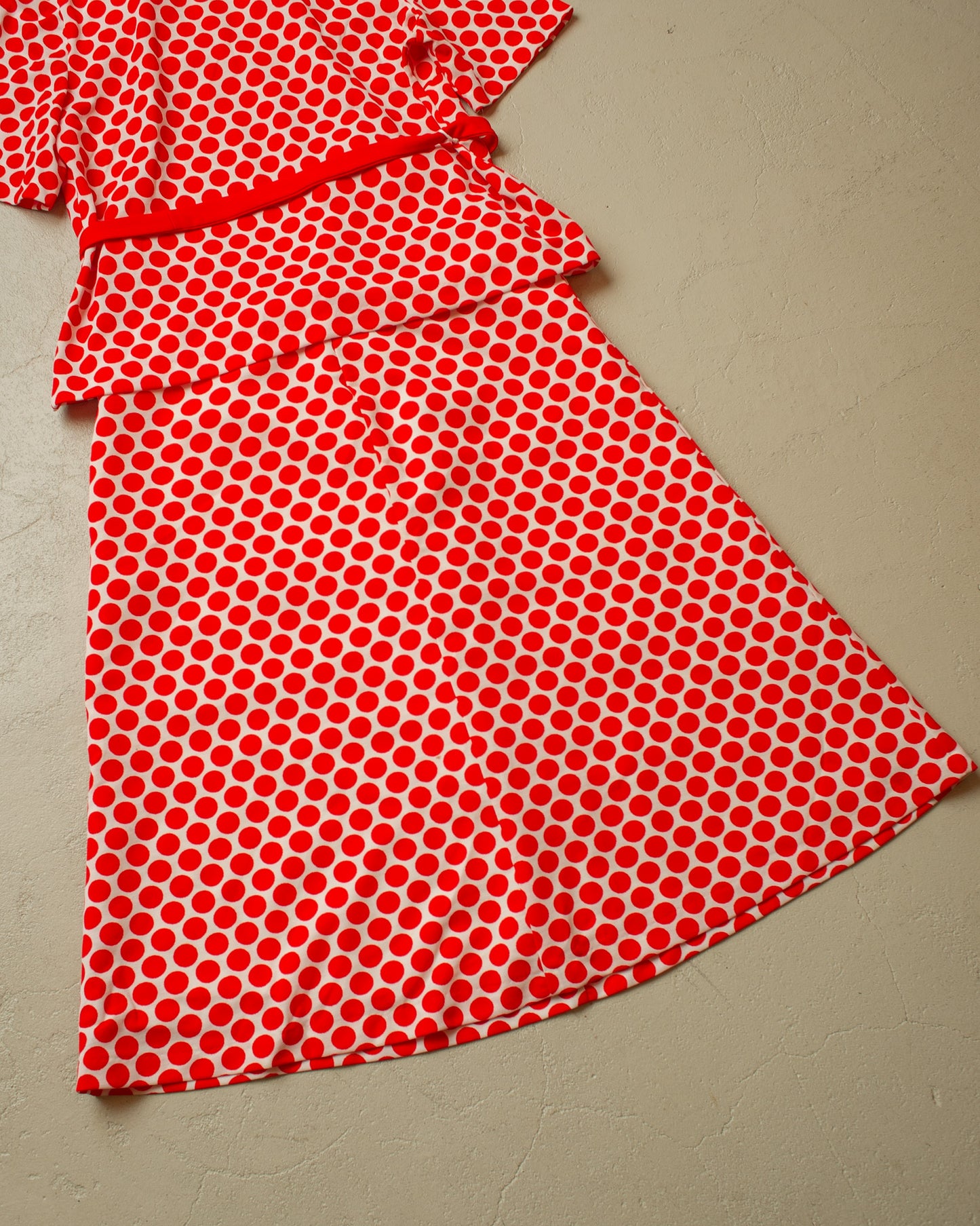 1960s German Kaufhof Polka Dot Set red - L/XL