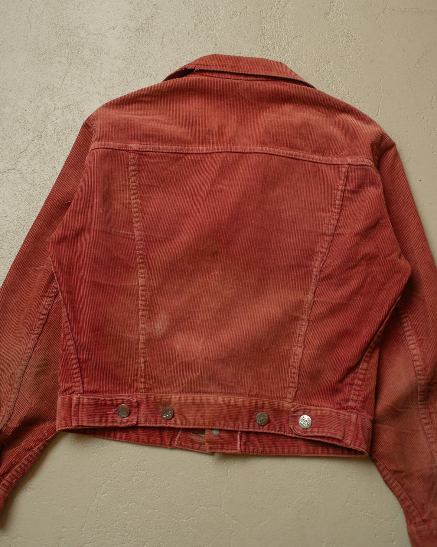 1970s Faded Belgian Corduroy Jacket burgundy - S/M