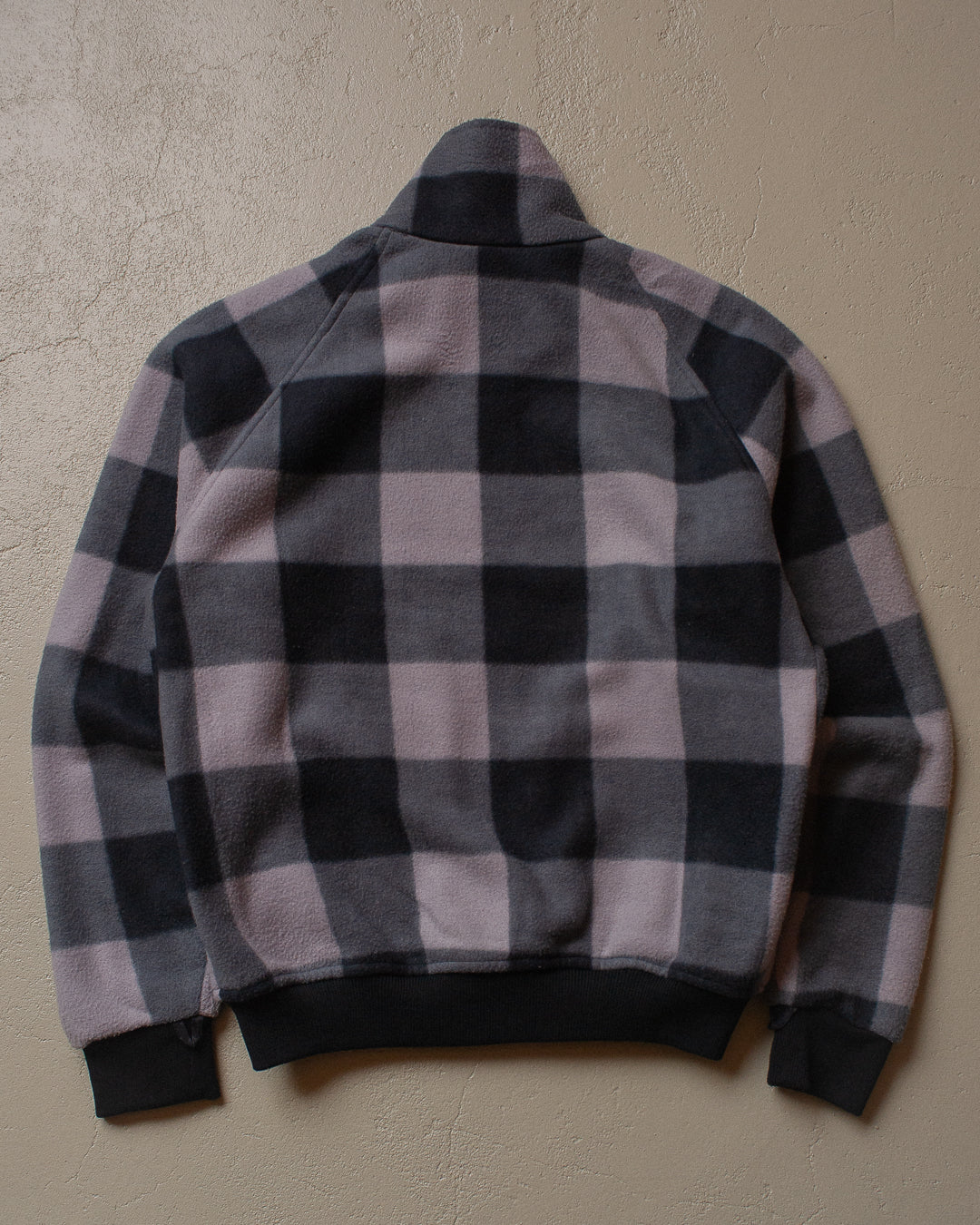 80s Columbia checkered Fleece Jacket grey - M