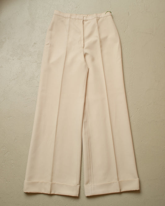 1970s Deadstock Bellbottom Pants white - W28,5 L32