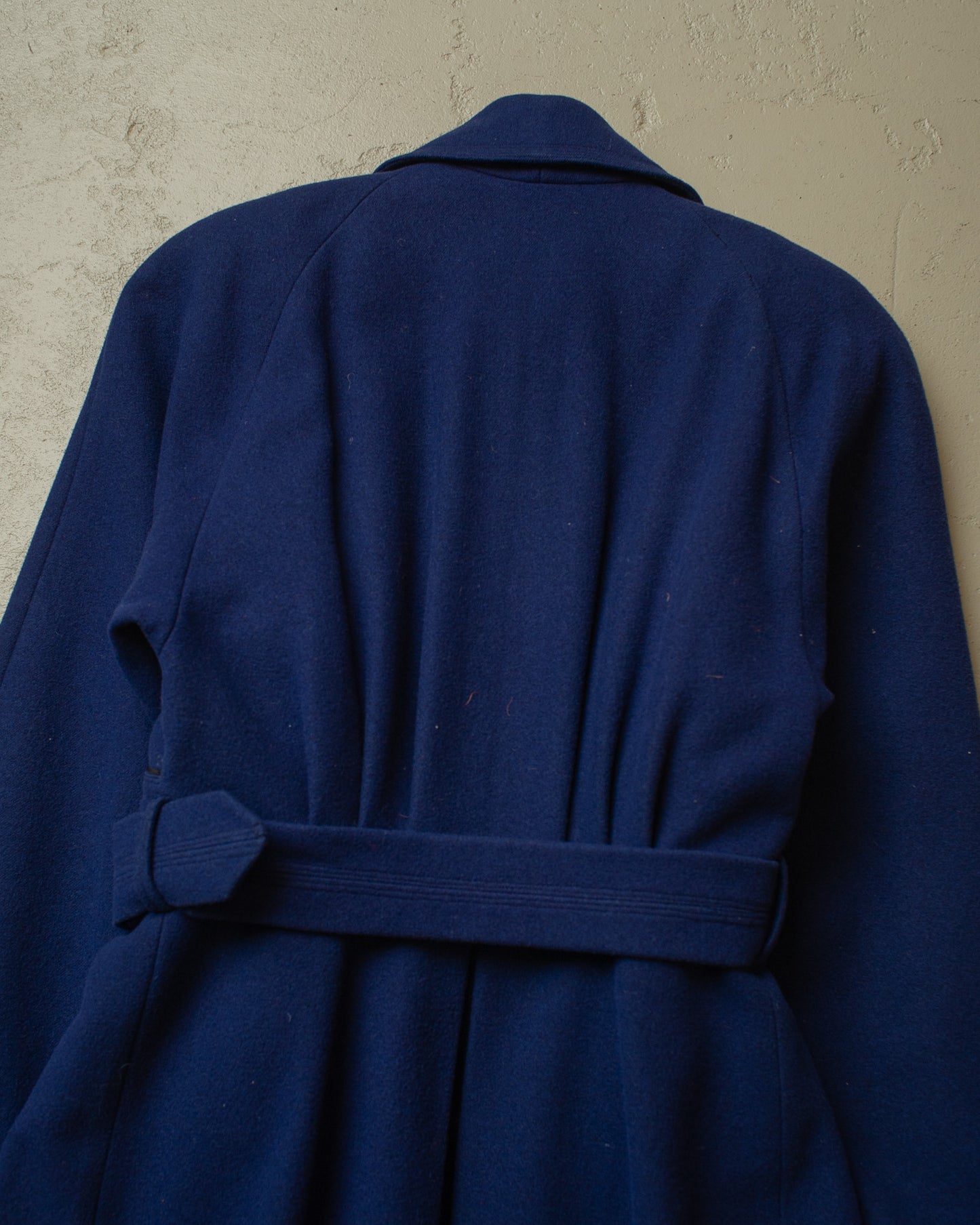 1950s Womens German Wool Long Coat navyblue - S