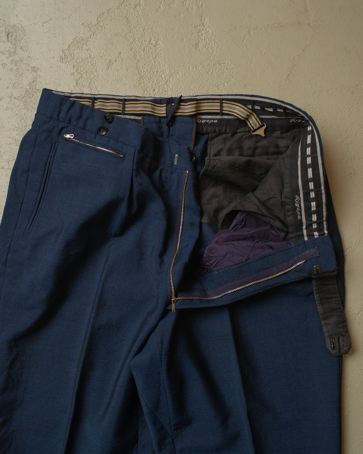 1950s German Wool Sports Pants navyblue - W34,5 L29