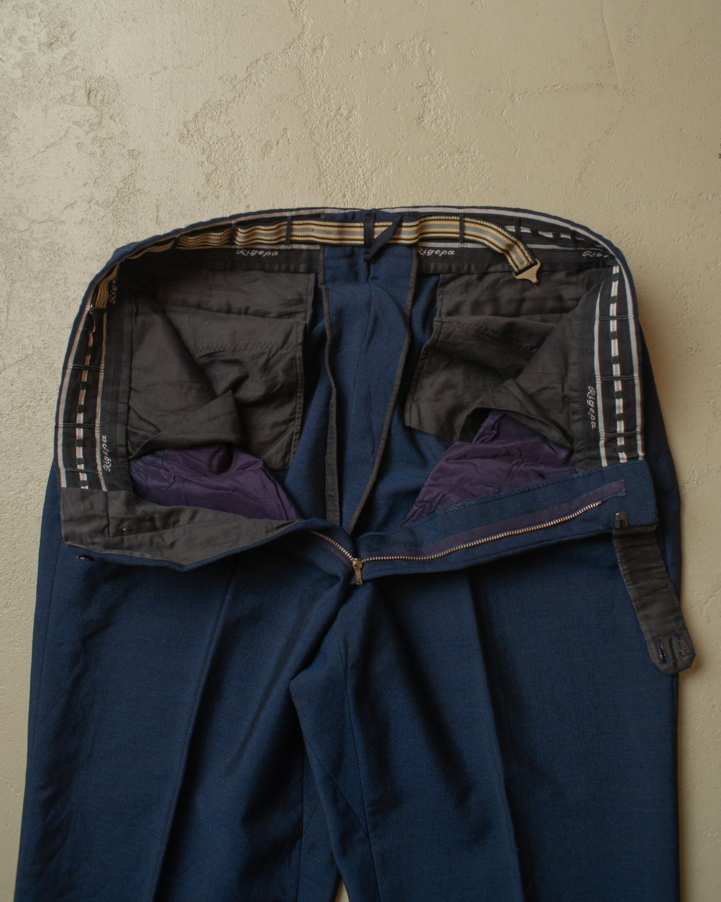 1950s German Wool Sports Pants navyblue - W34,5 L29