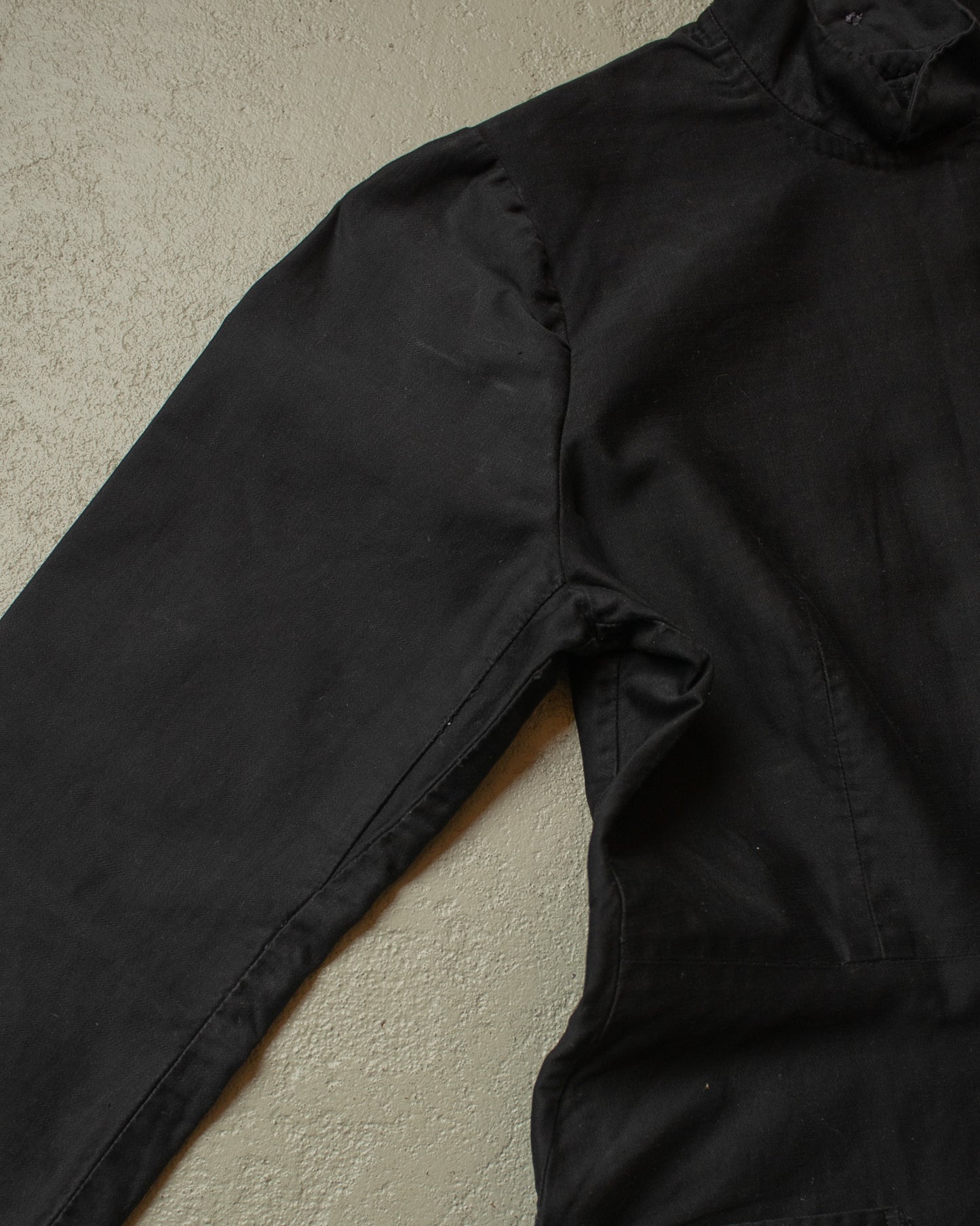 1920s/30s Womens French Homemade Work Dress black - S/M