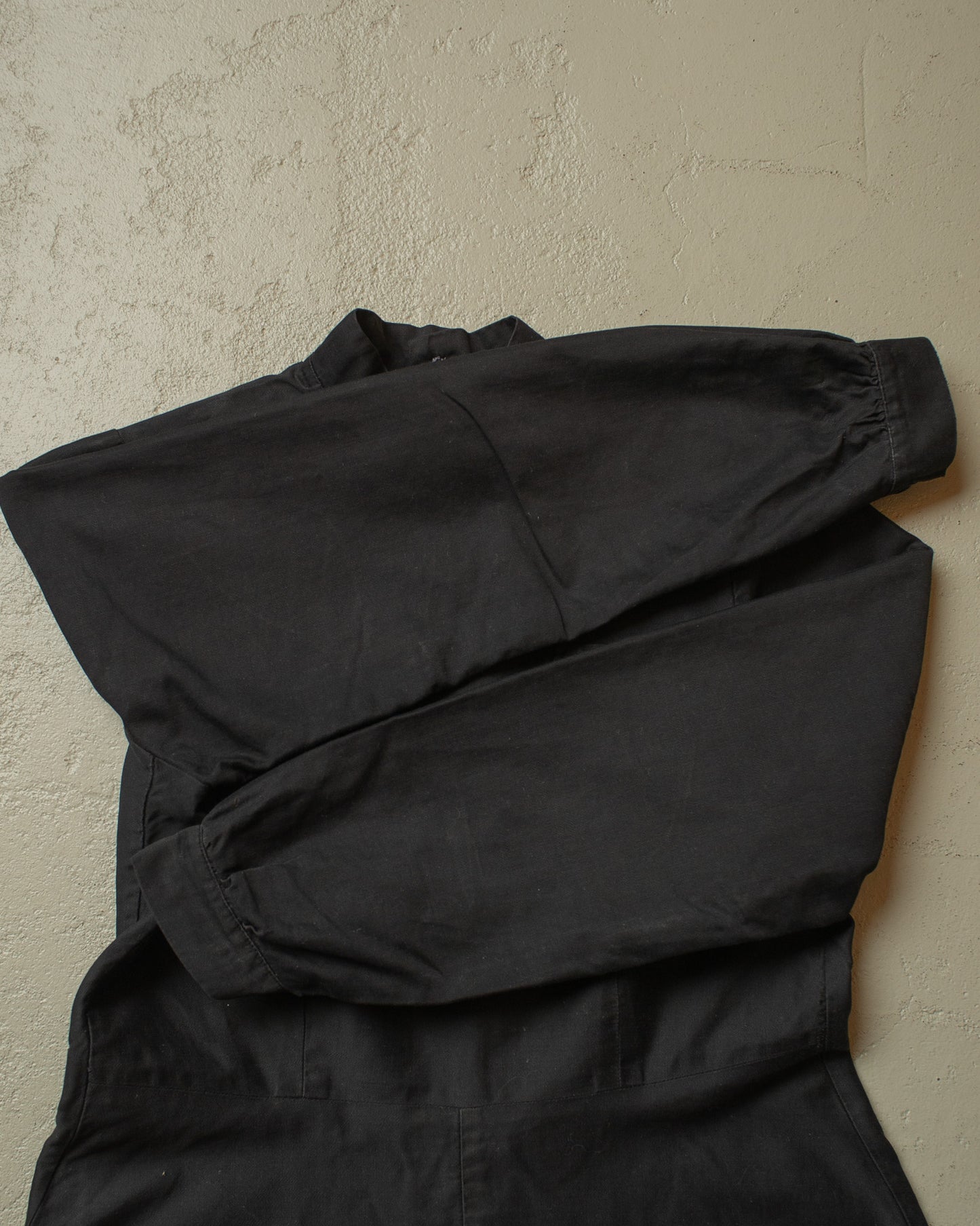 1920s/30s Womens French Homemade Work Dress black - S/M