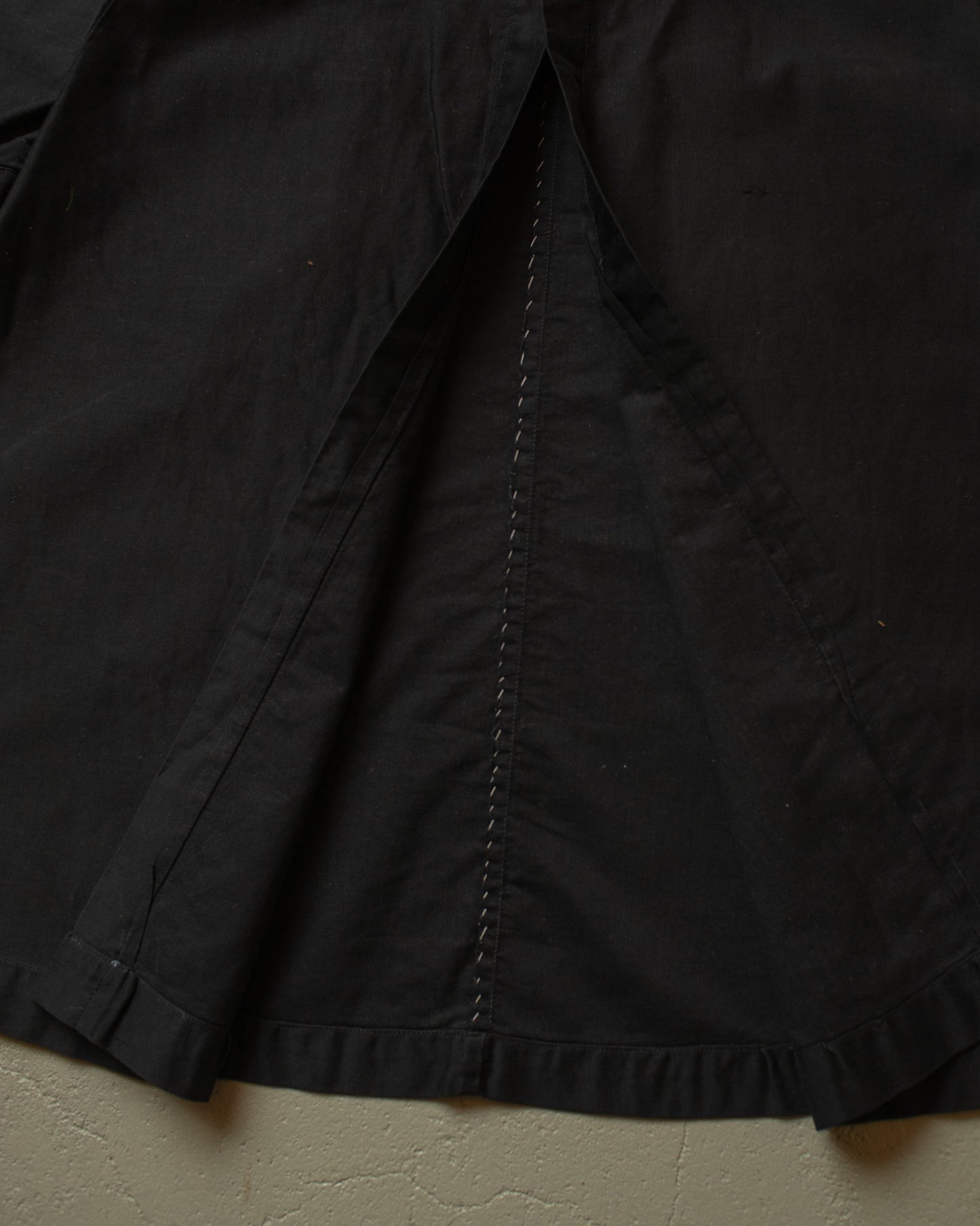 1920s/30s Womens French Homemade Work Dress black - S/M