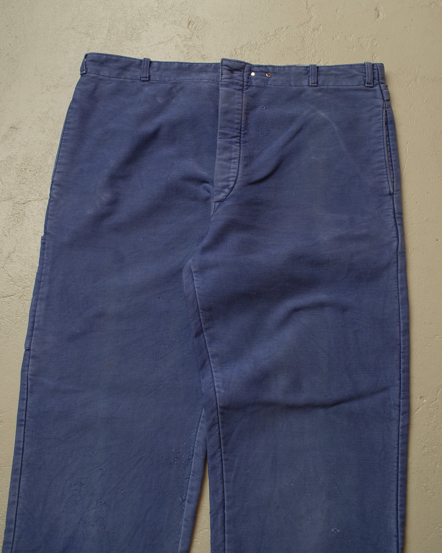 1960s/70s German Moleskin Workwear Pants blue - W38,5 L31