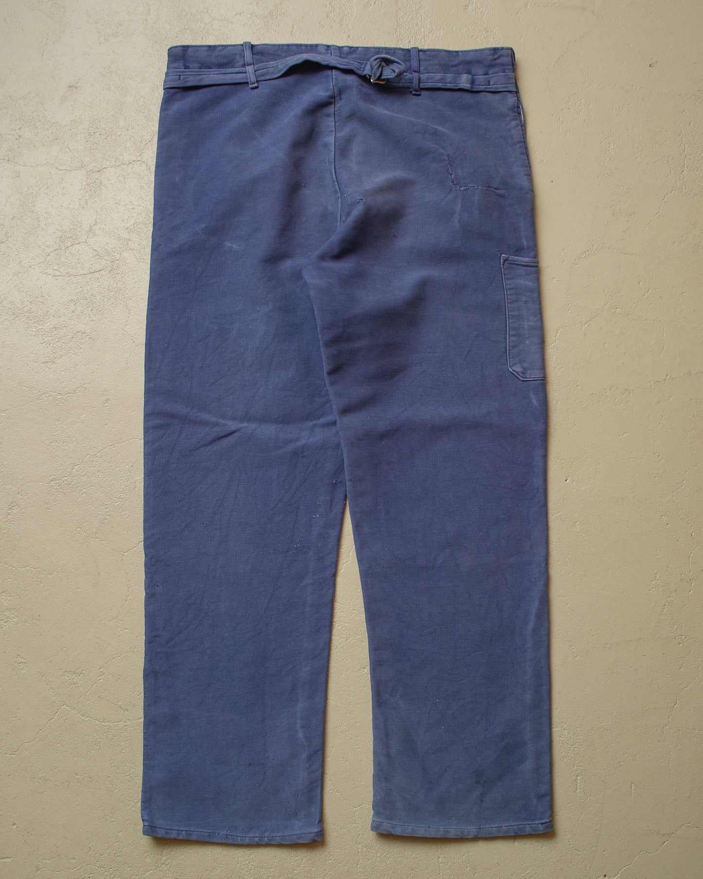 1960s/70s German Moleskin Workwear Pants blue - W38,5 L31