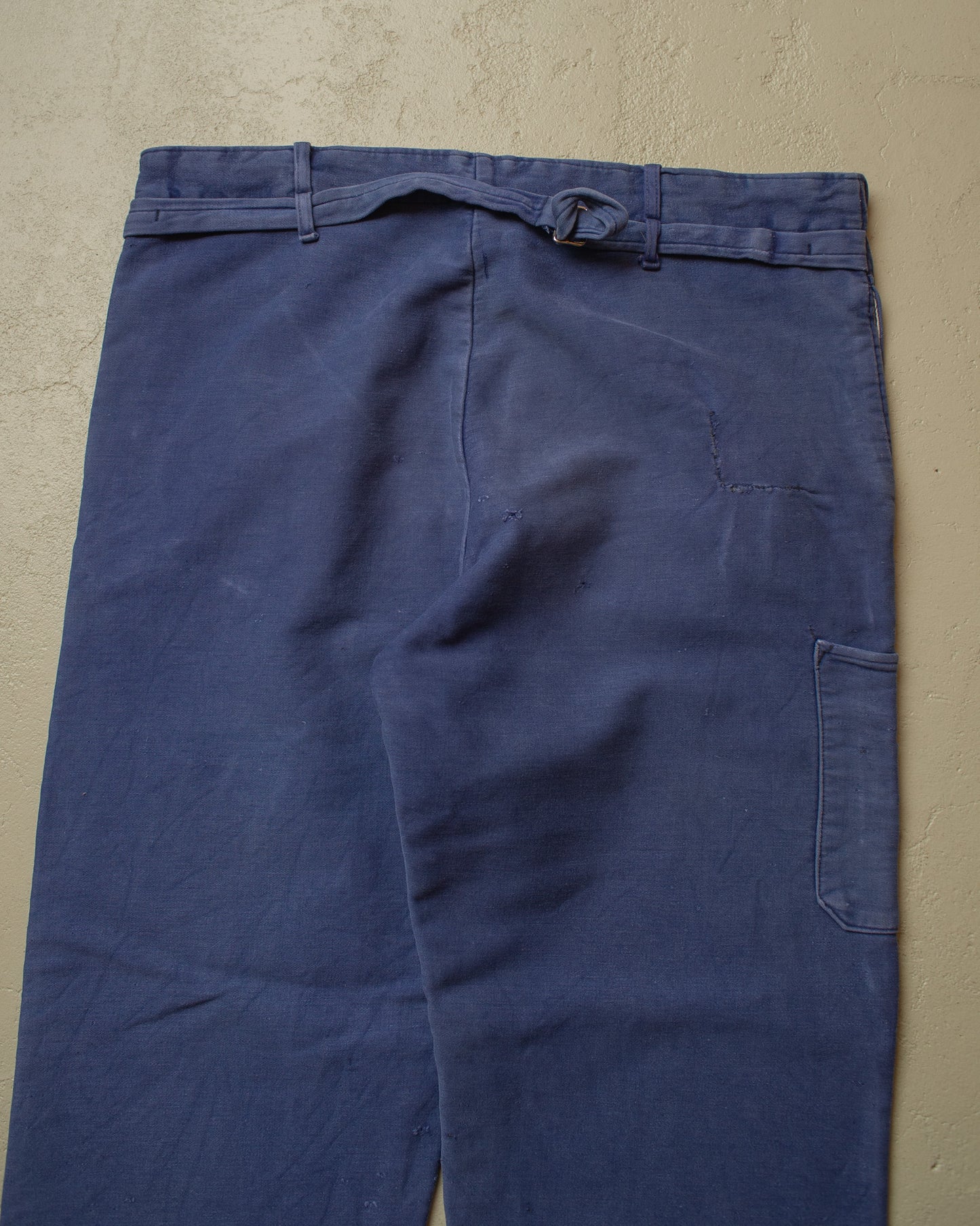 1960s/70s German Moleskin Workwear Pants blue - W38,5 L31