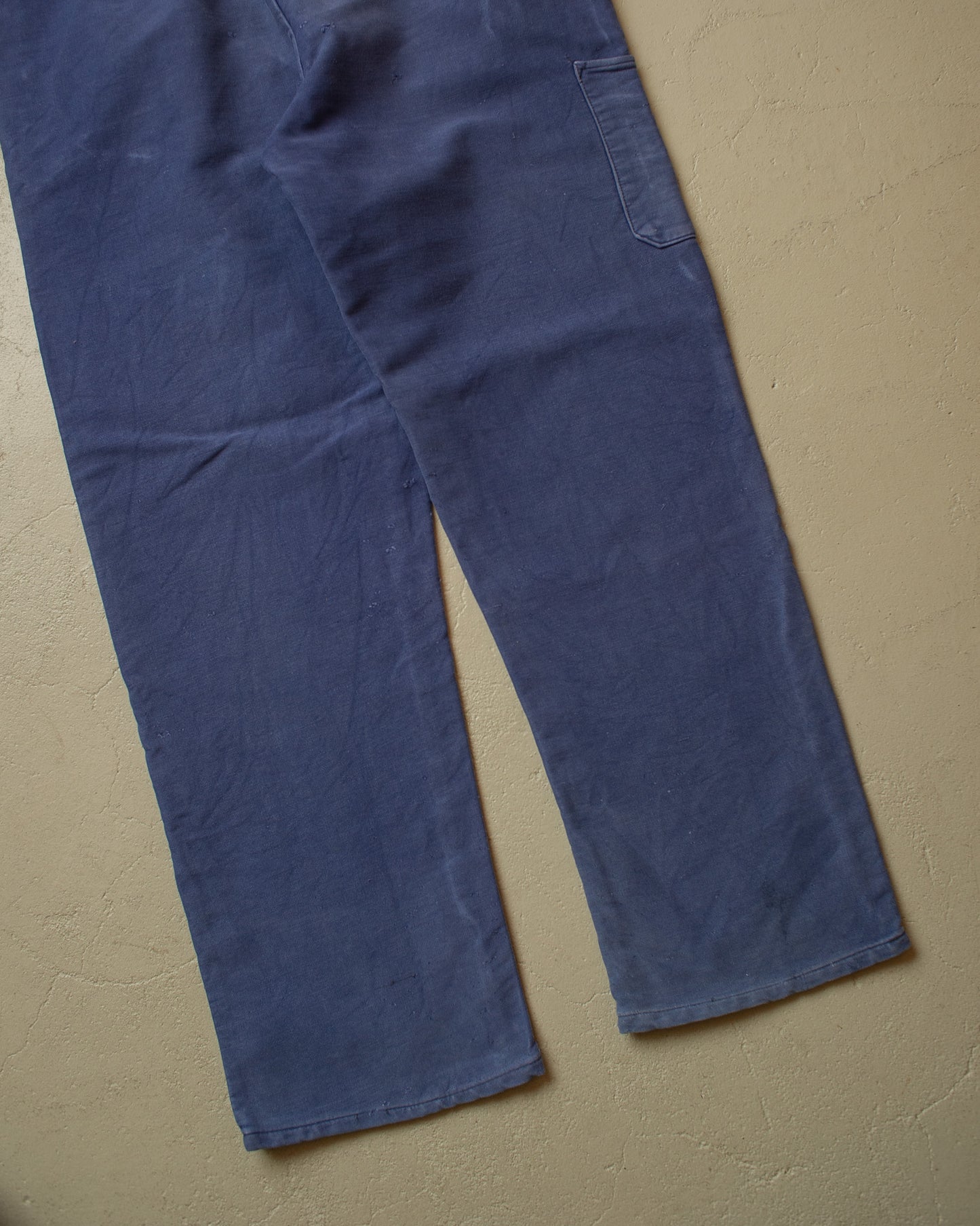 1960s/70s German Moleskin Workwear Pants blue - W38,5 L31