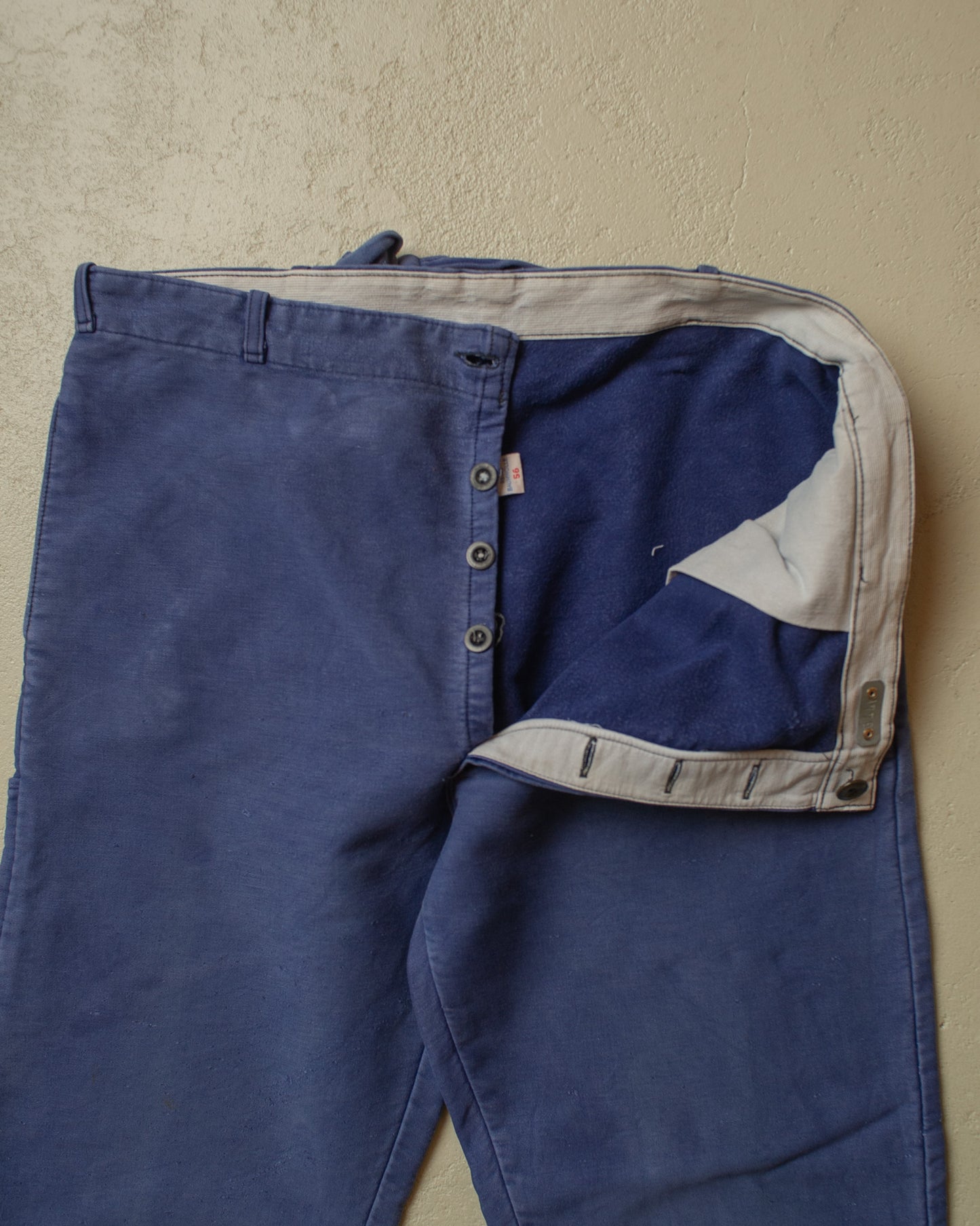 1960s/70s German Moleskin Workwear Pants blue - W38,5 L31