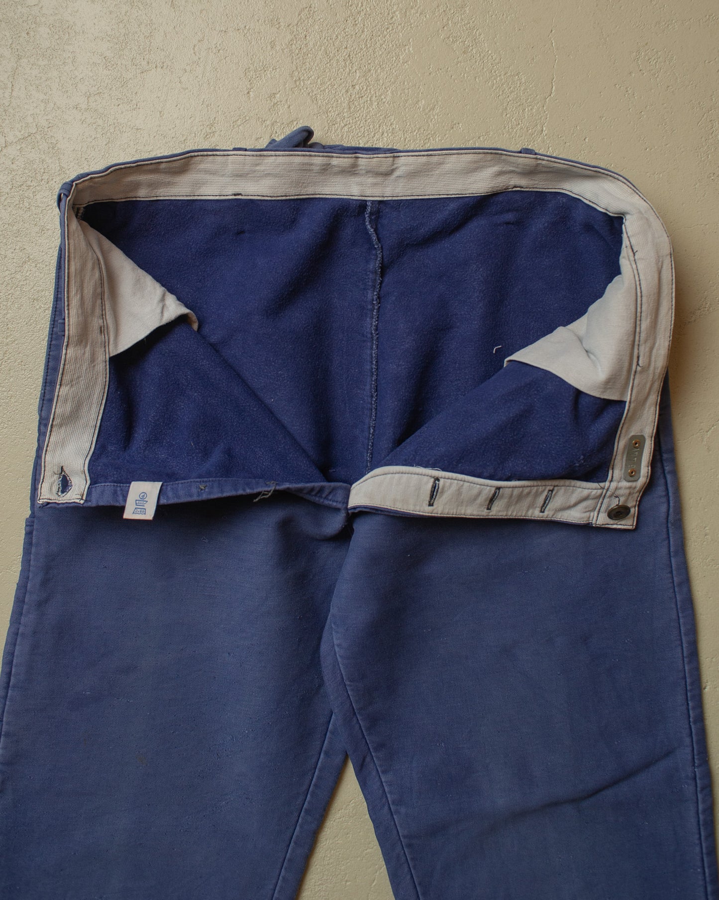 1960s/70s German Moleskin Workwear Pants blue - W38,5 L31