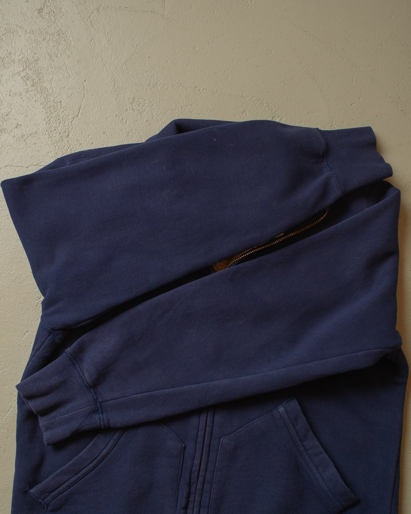 2000s Eddie Bauer sherpa lined Zip Sweatshirt navyblue - L