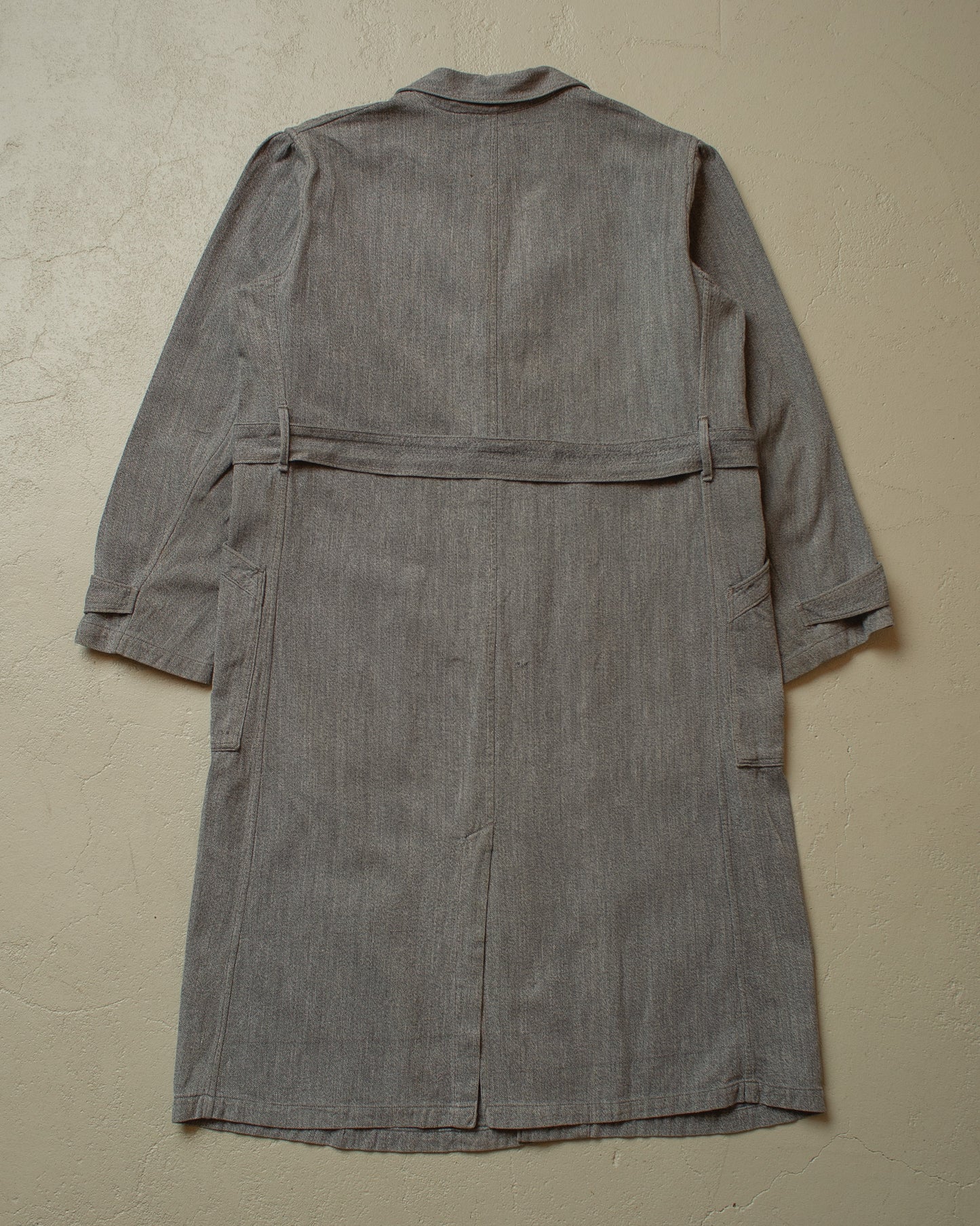 1930s/40s French Salt&Pepper Work Coat grey - M/L