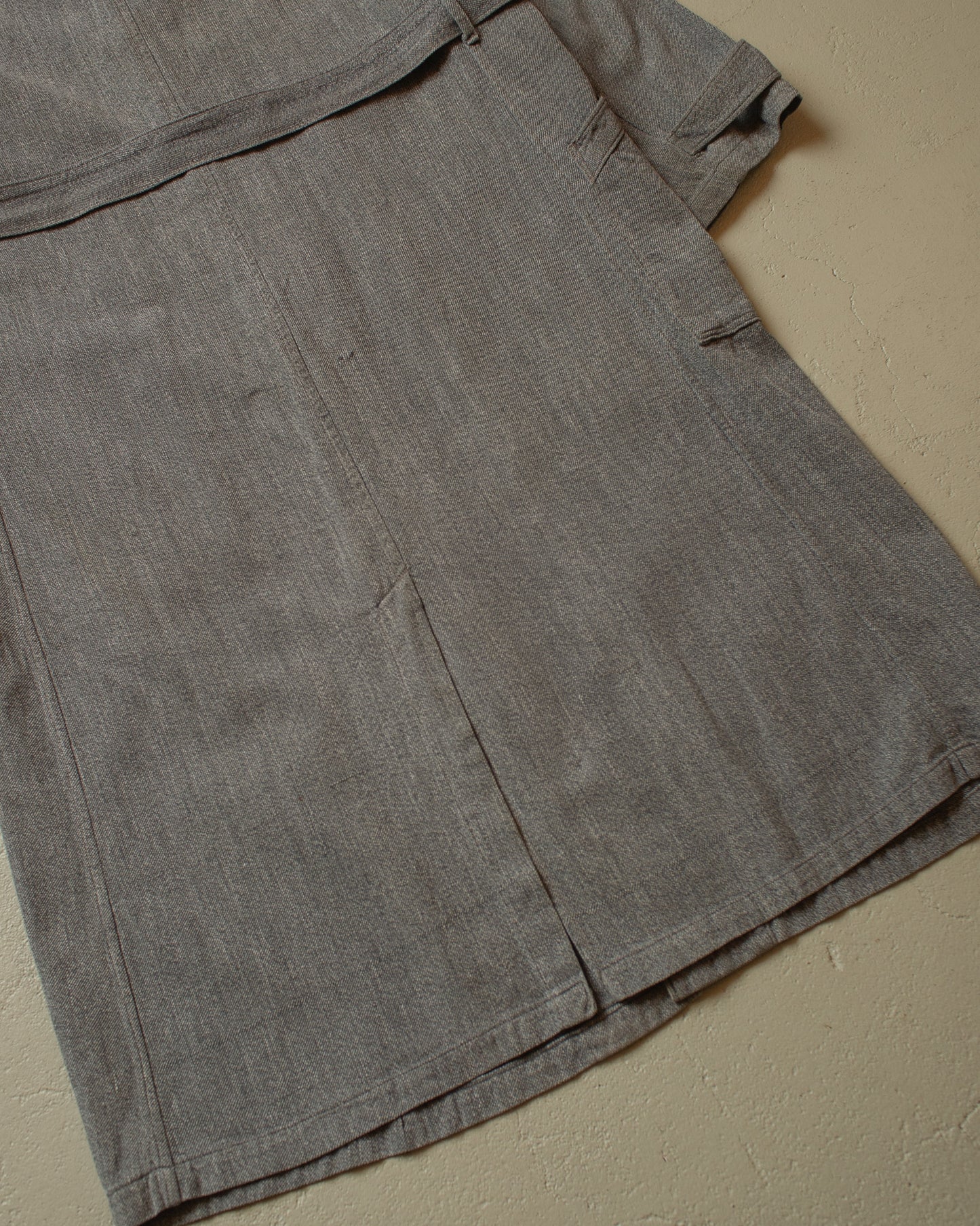 1930s/40s French Salt&Pepper Work Coat grey - M/L