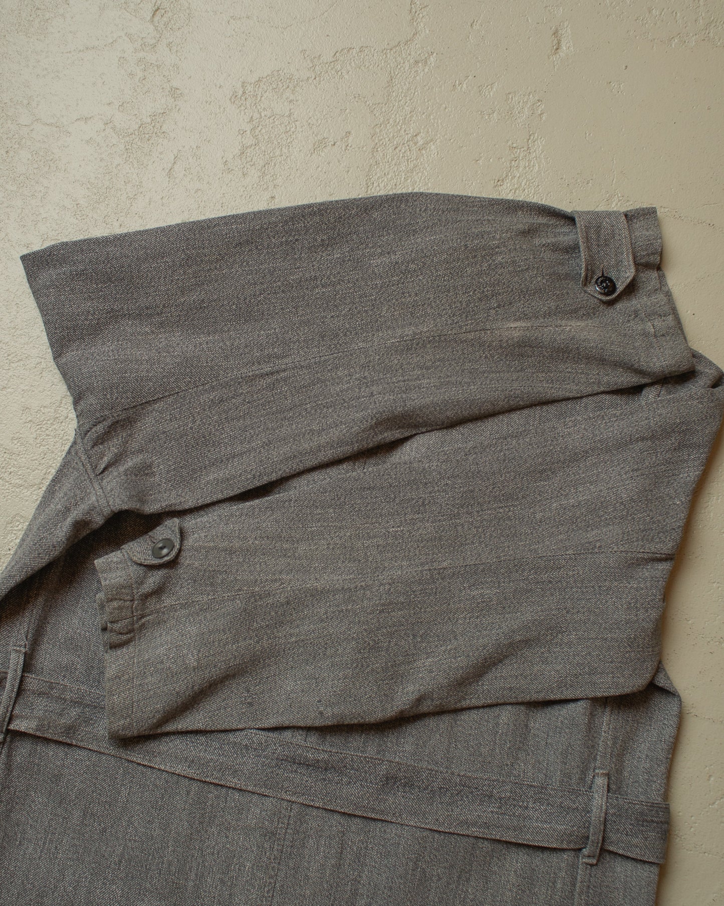 1930s/40s French Salt&Pepper Work Coat grey - M/L