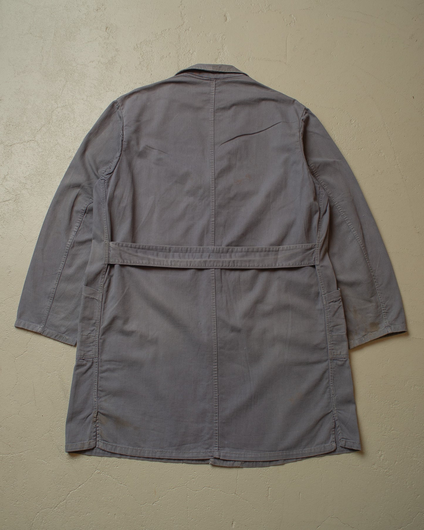 1970s Half Belted Work Coat grey - L/XL