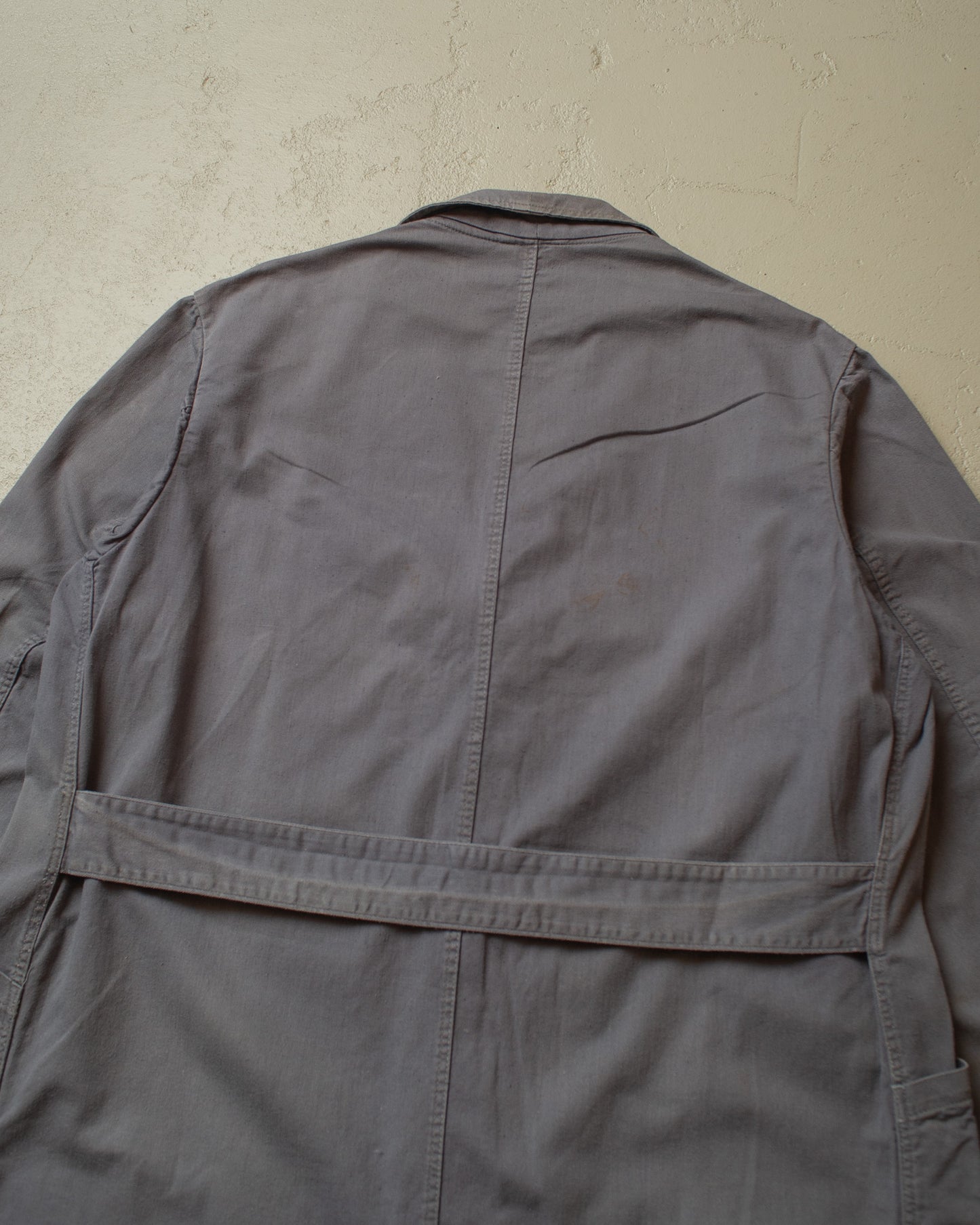 1970s Half Belted Work Coat grey - L/XL