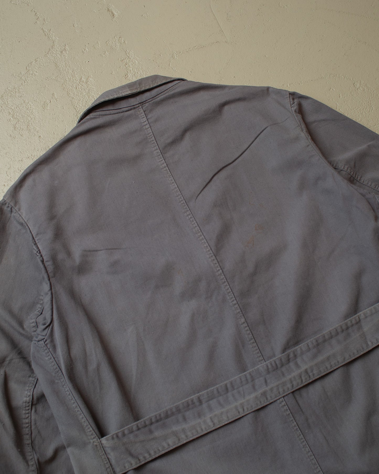1970s Half Belted Work Coat grey - L/XL