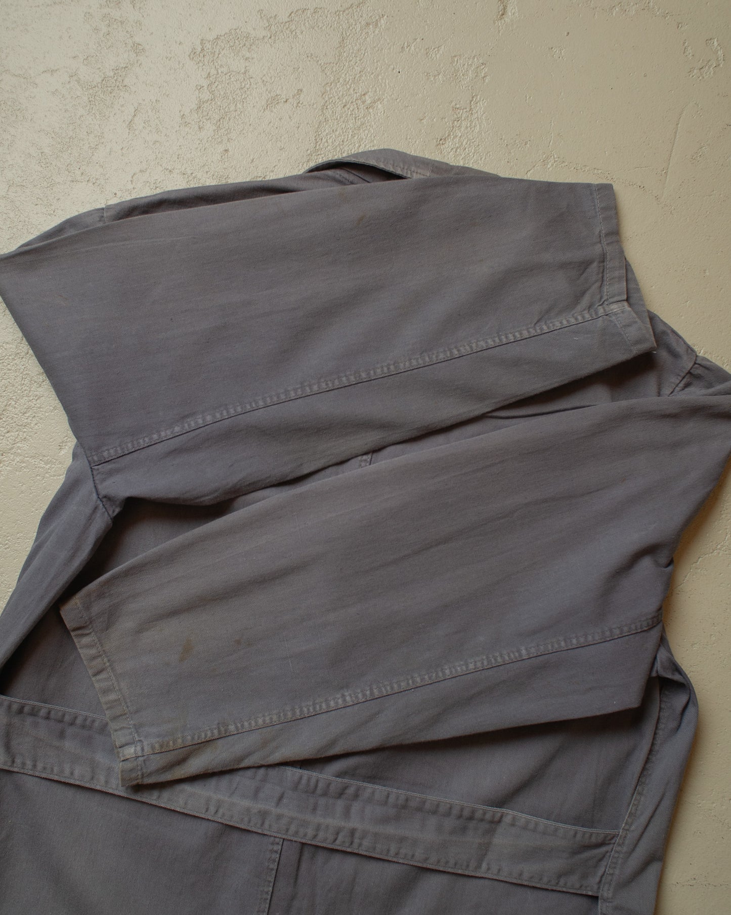 1970s Half Belted Work Coat grey - L/XL