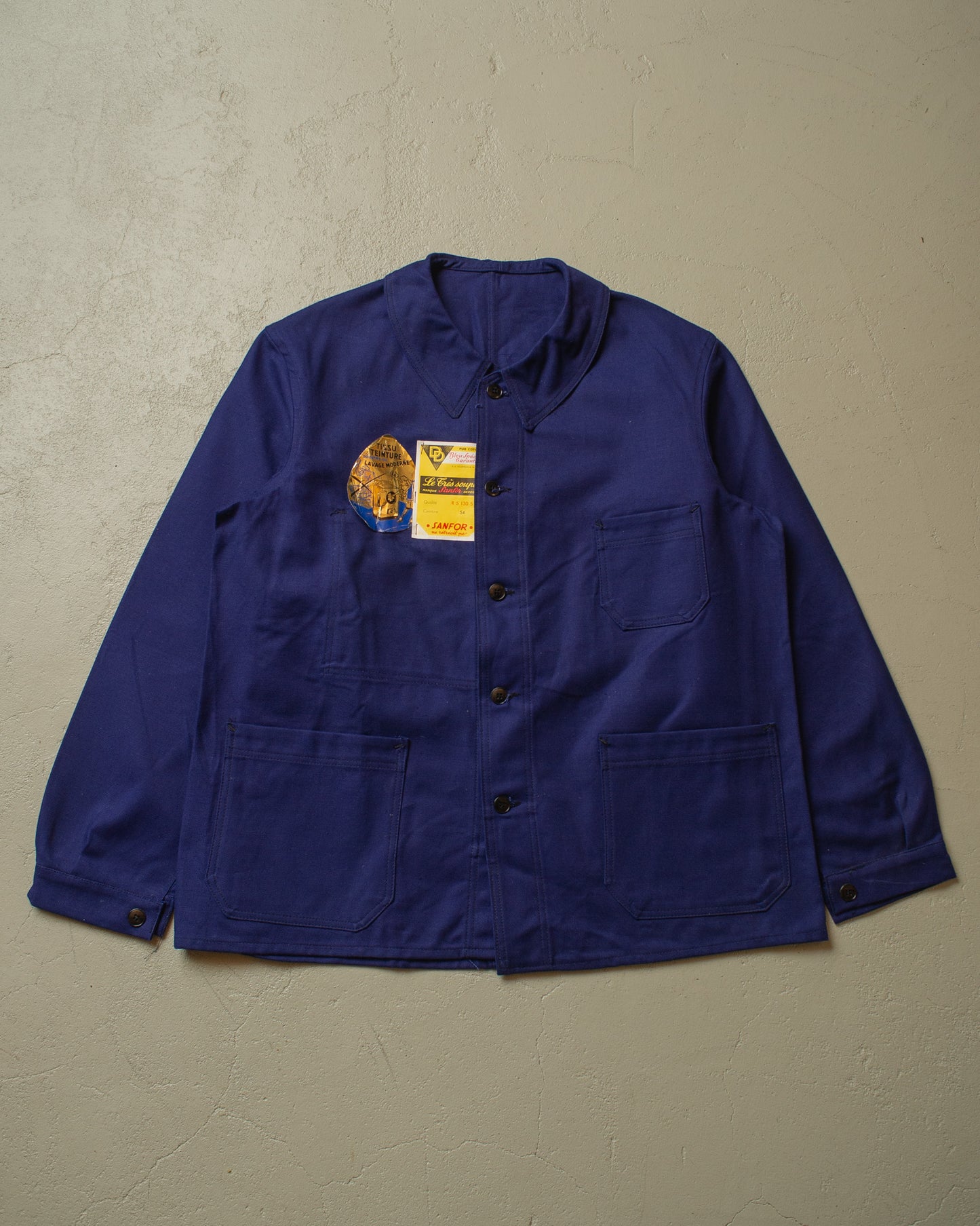 1950s Deadstock French Workwear Jacket navyblue - XL/XXL