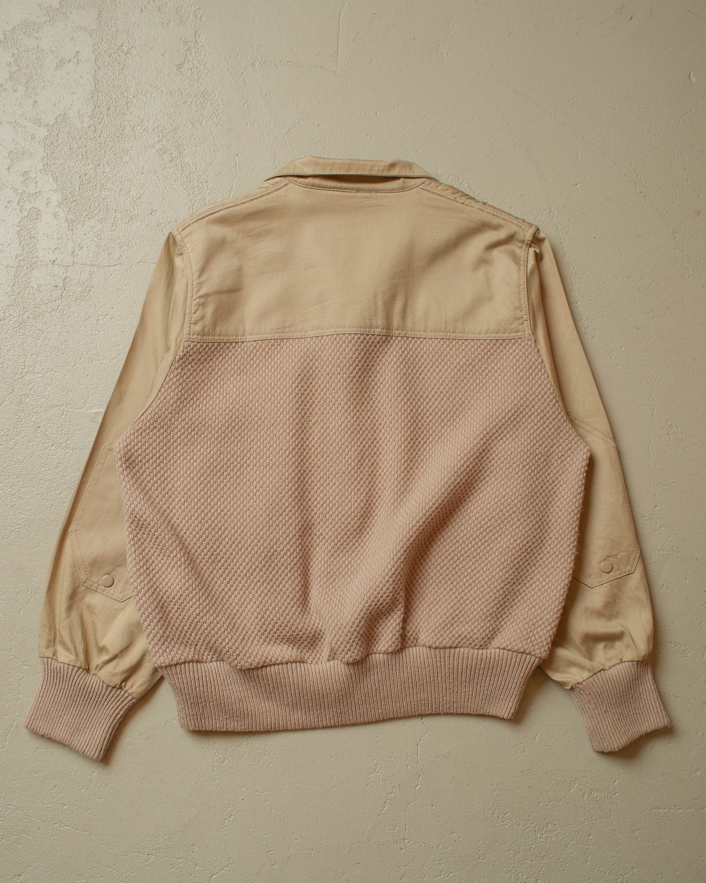 1980s Button Up Knit Jacket beige - M